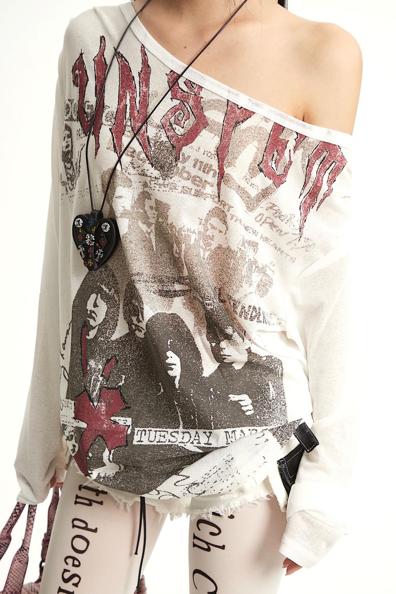 Retro Off-Shoulder Blouse