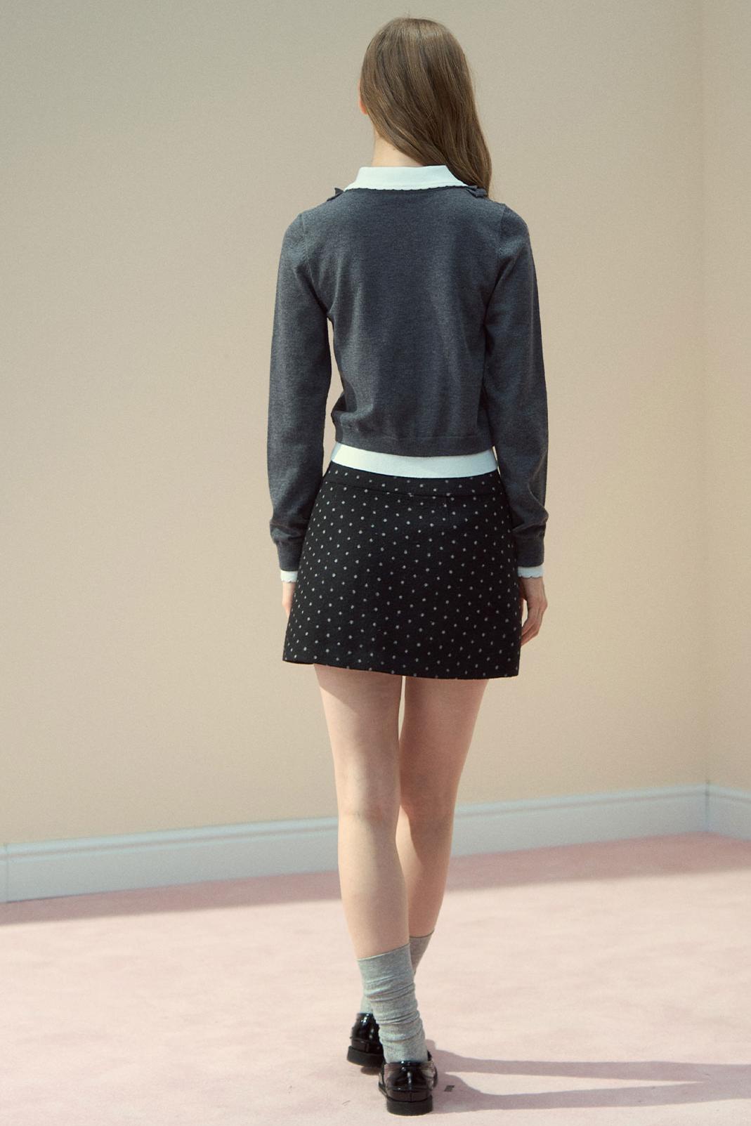 Doll Collar Lace Knit Top