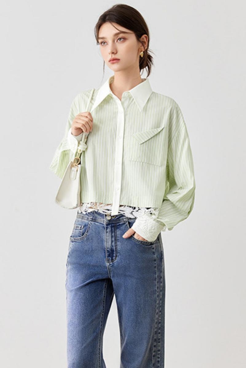 Elegant Patchwork Shirt