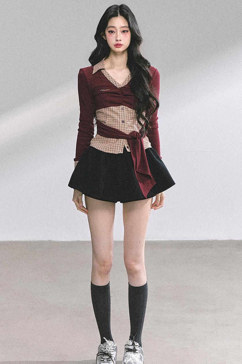 Sweet Strawberry V-Neck Top