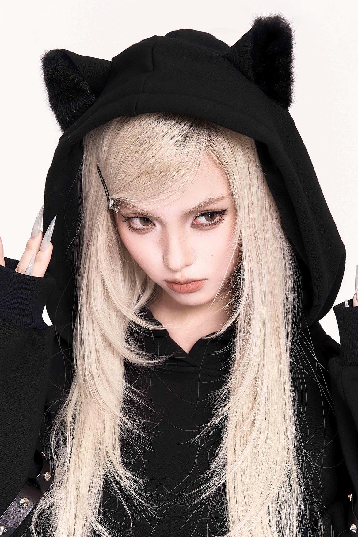 Black Cat Hooded Sweatshirt