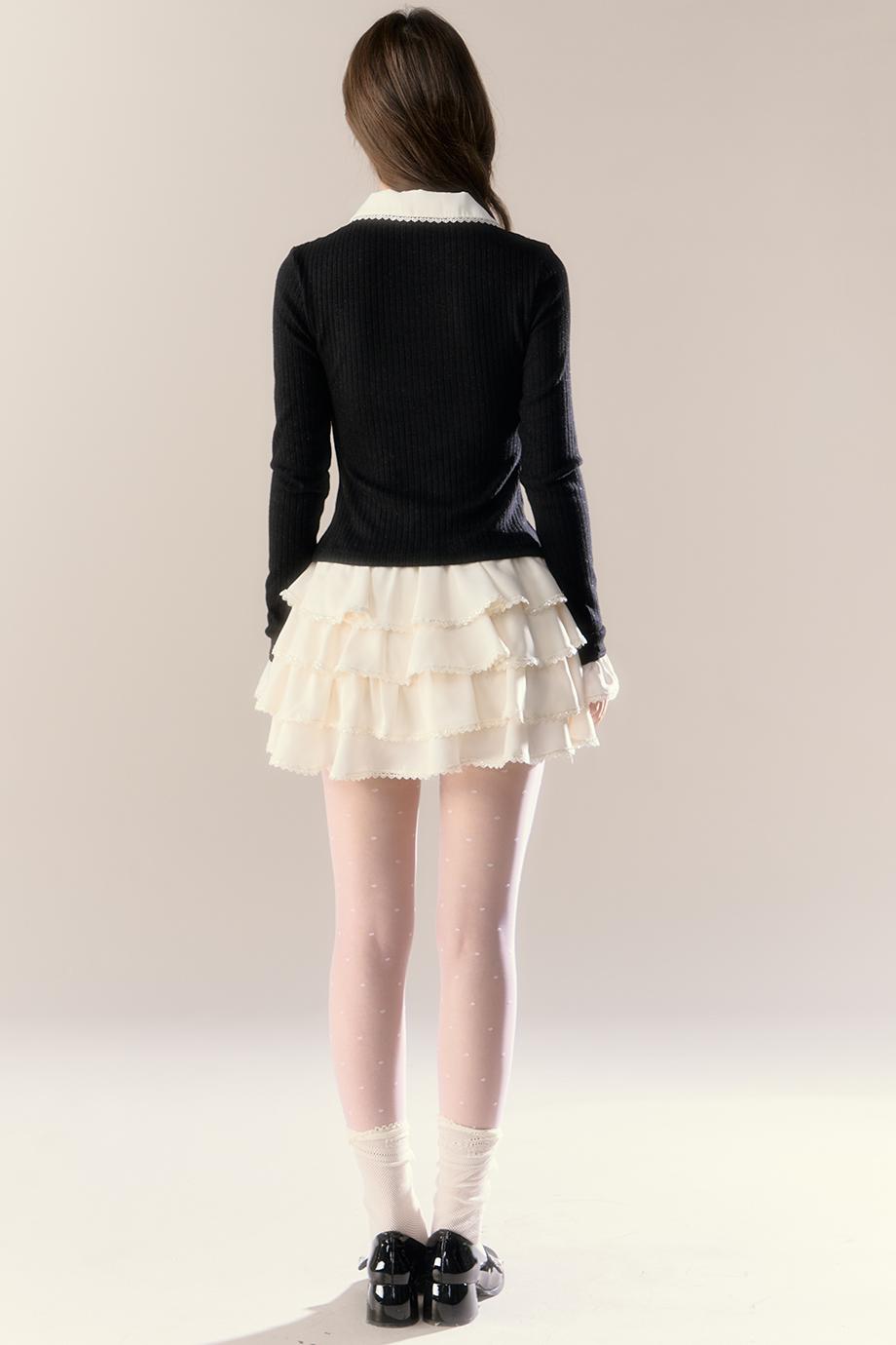 Autumn Knitted Top Skirt Set-Up