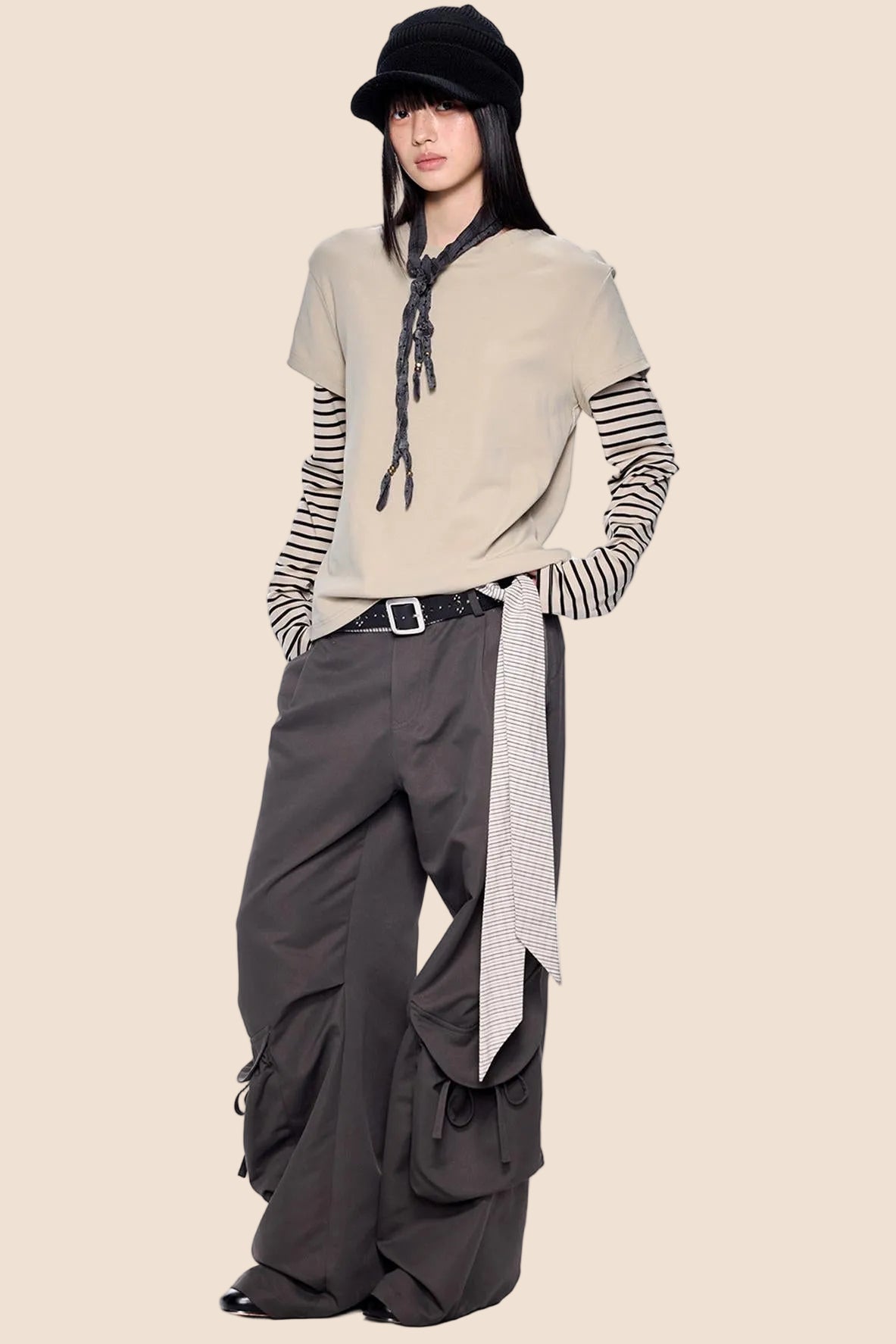 Striped Patchwork Retro Top