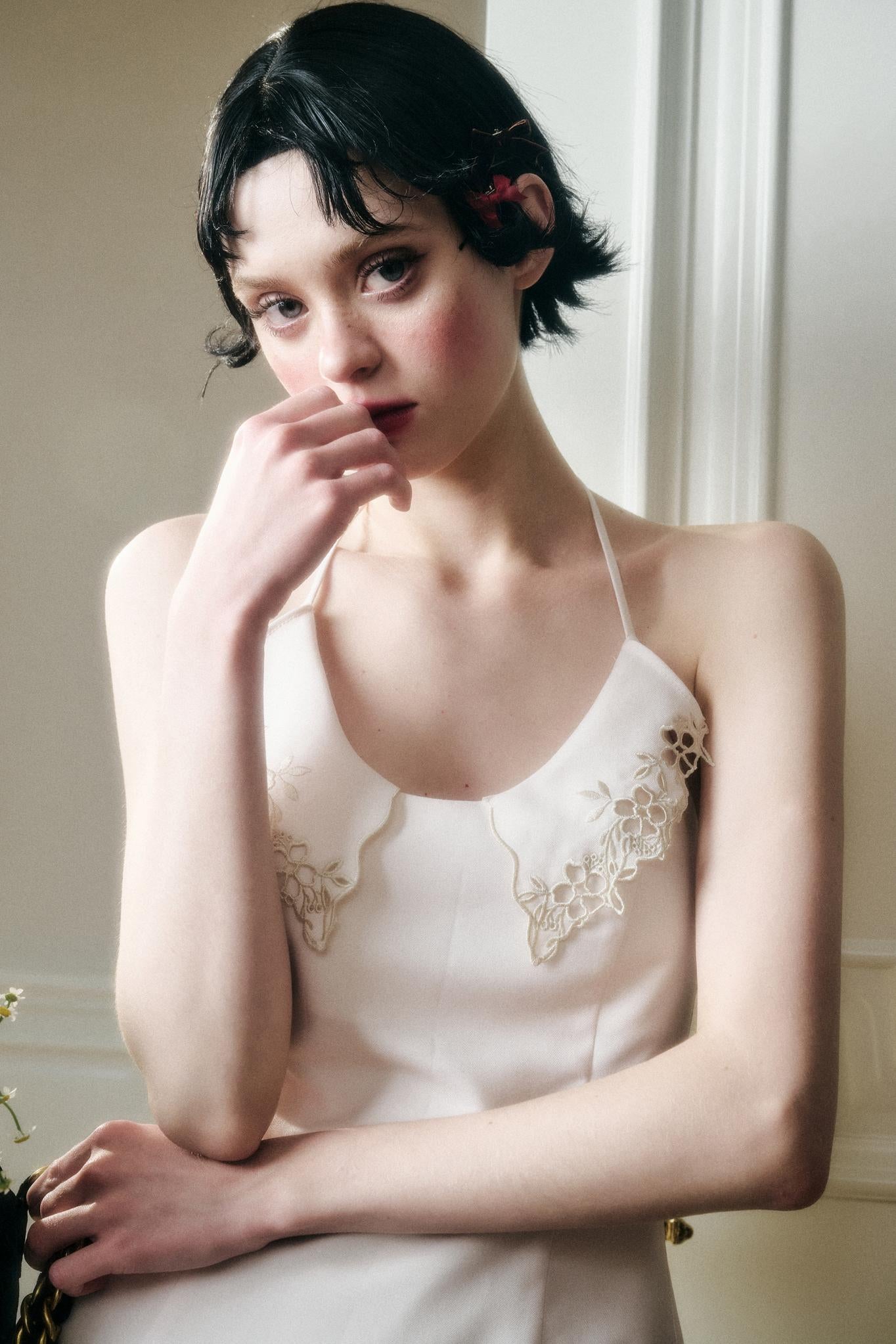 Celestial Calm Embroidered Dress