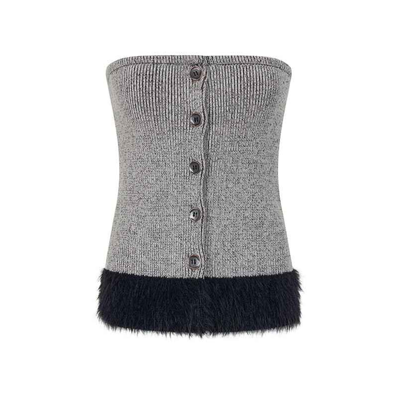 Versatile Texture Deconstructed Knitted Vest