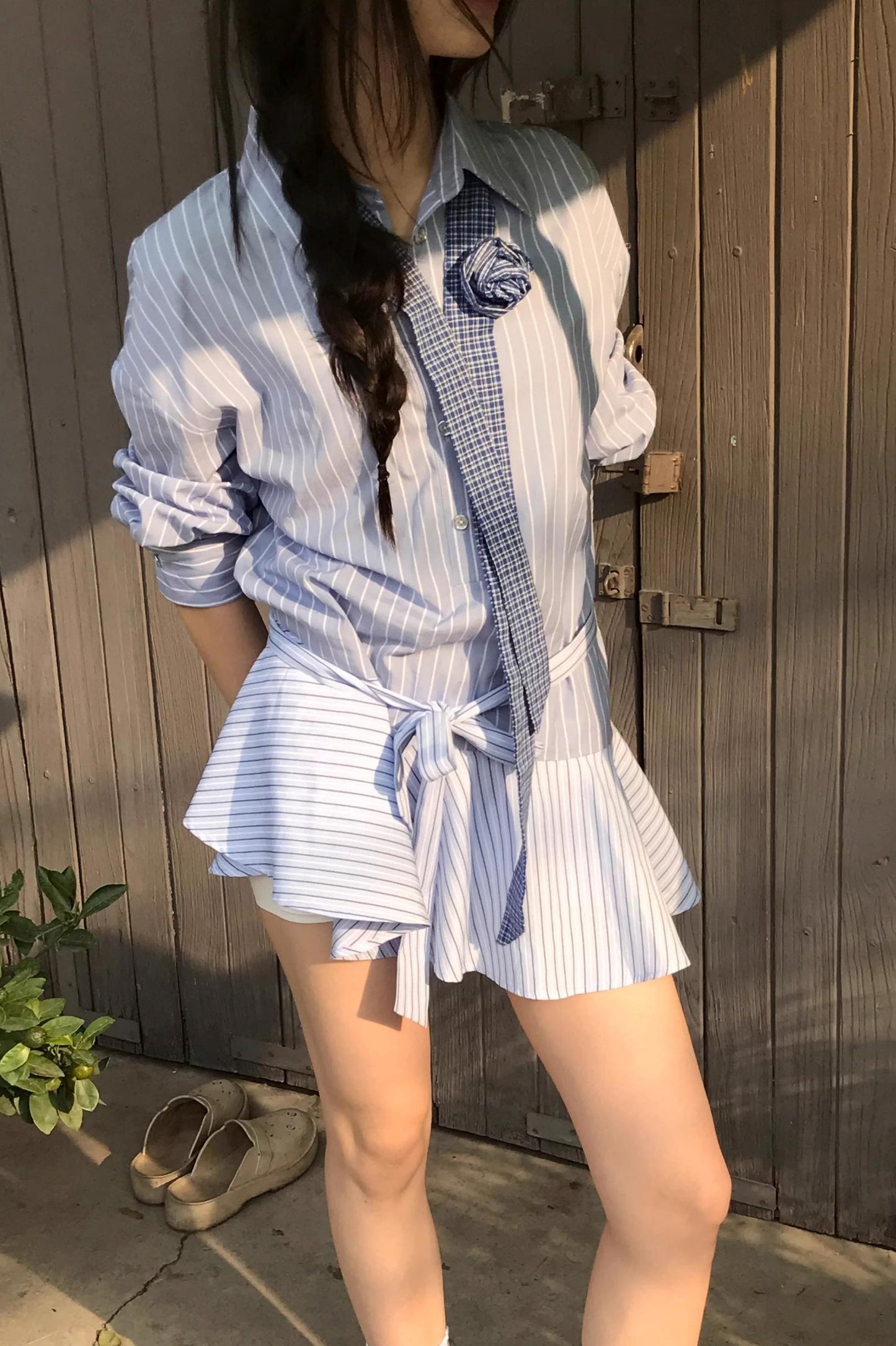 Layered Wave Stripes Dress