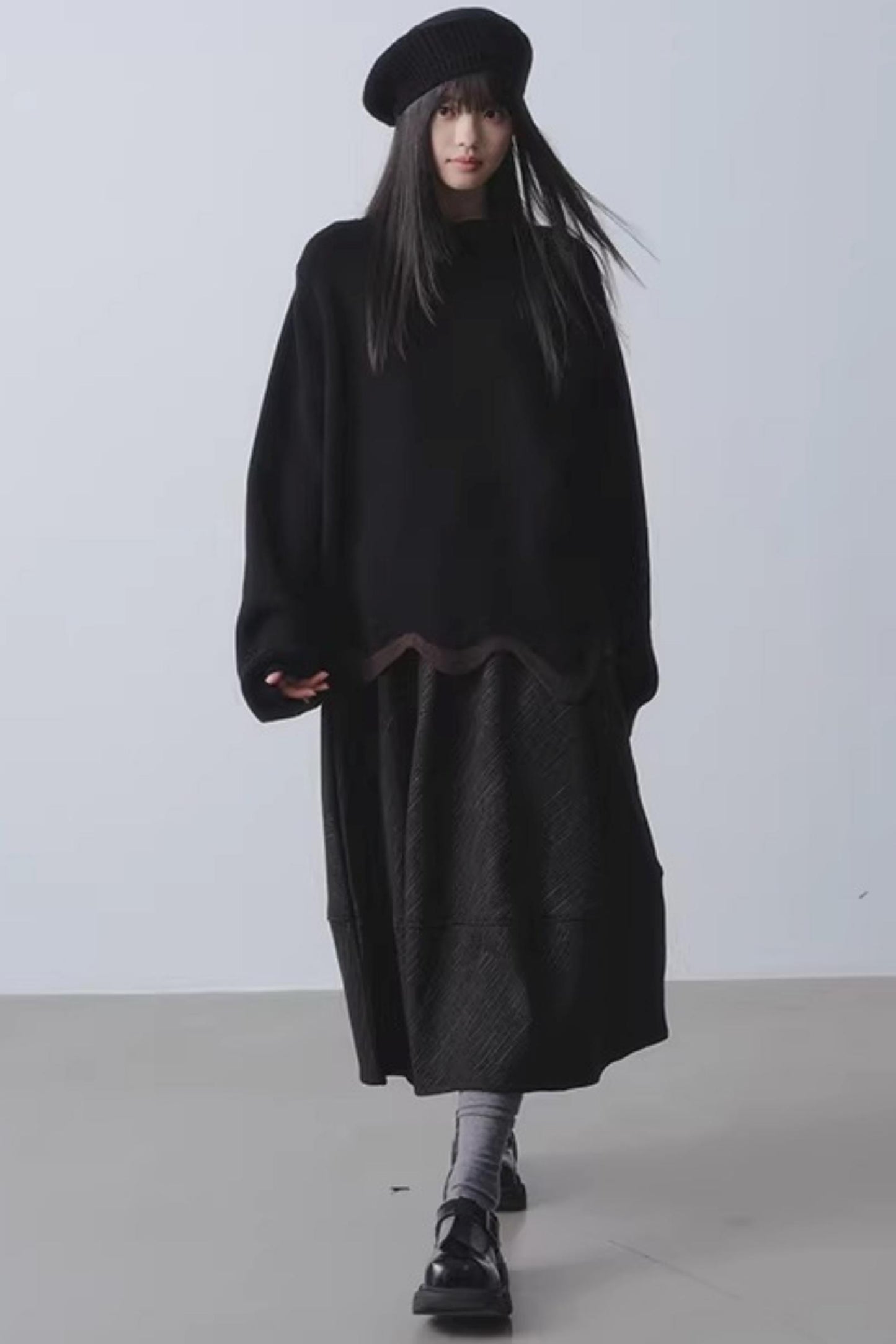 Orange Dusk Fleece-Lined Skirt
