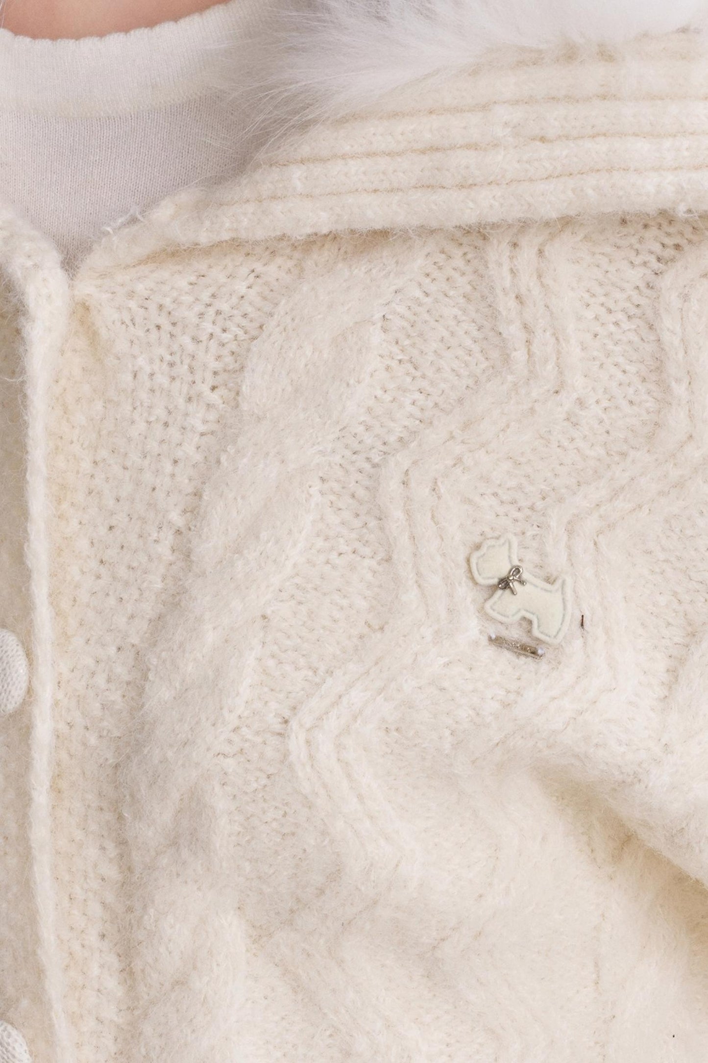 Winter Faux Patchwork Cardigan