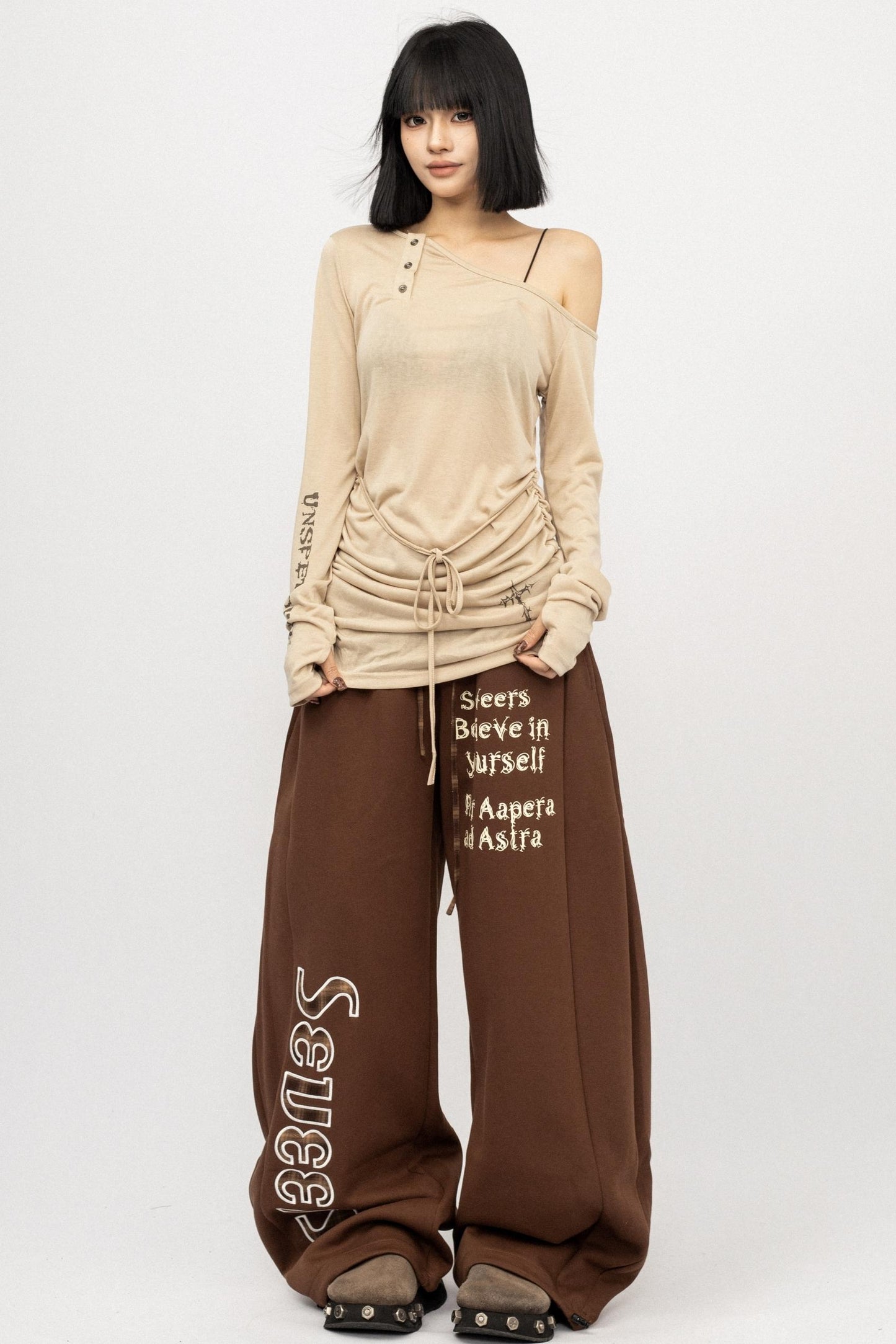 Retro Spice Girl Wide-Leg Pants