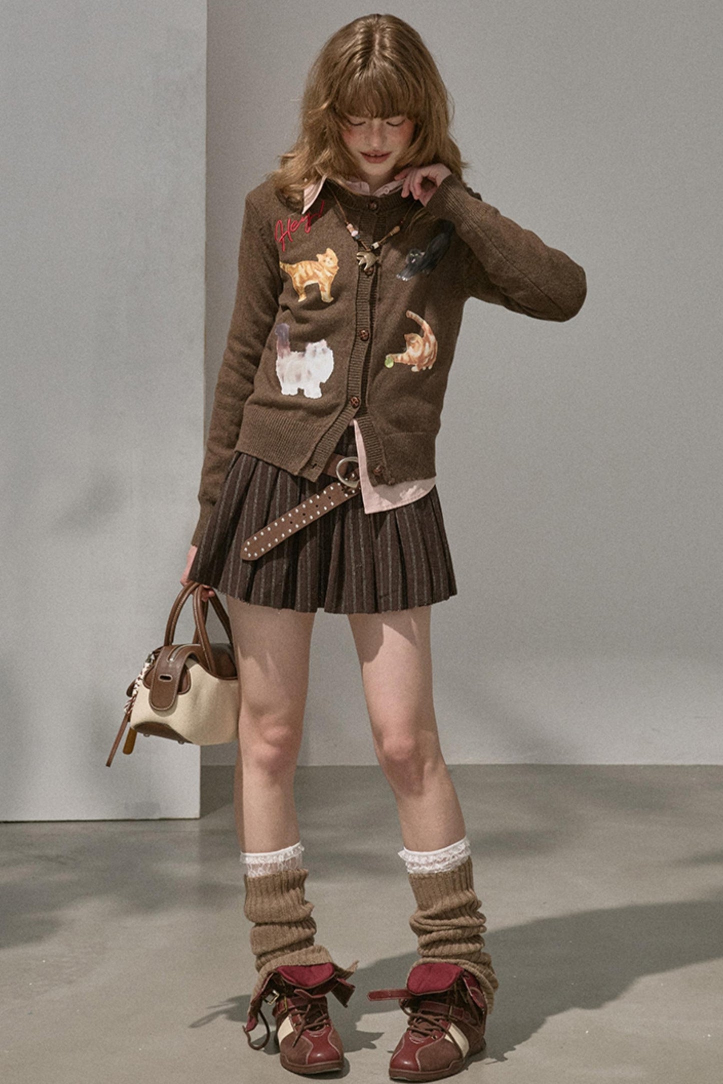 Winter Tweed Puffy Short Skirt