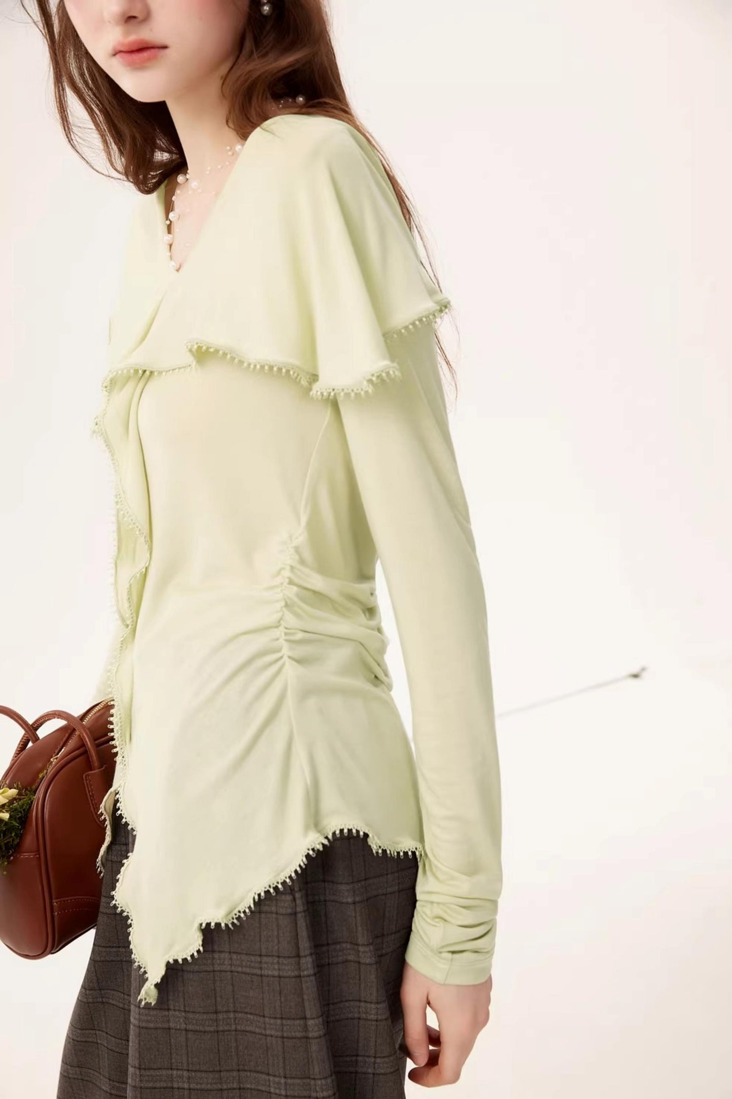 Asymmetrical Lyocell Knit Top