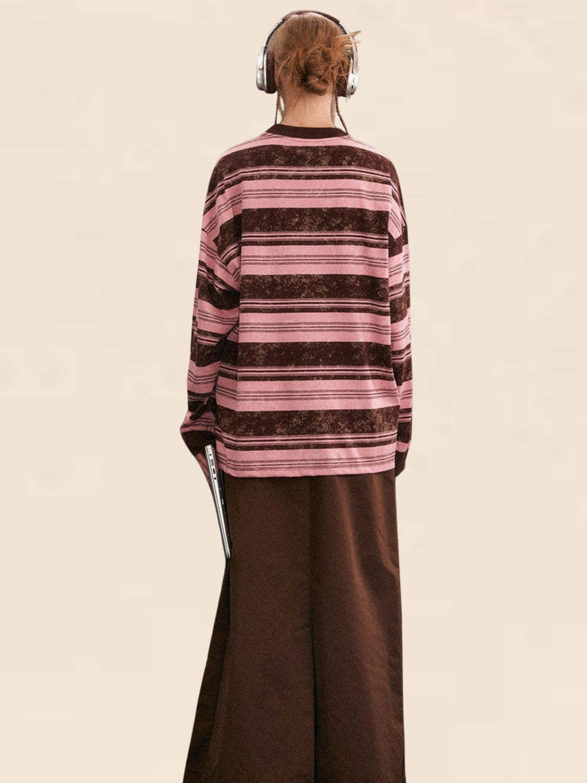 크루 넥 긴팔 캐주얼 스웻셔츠