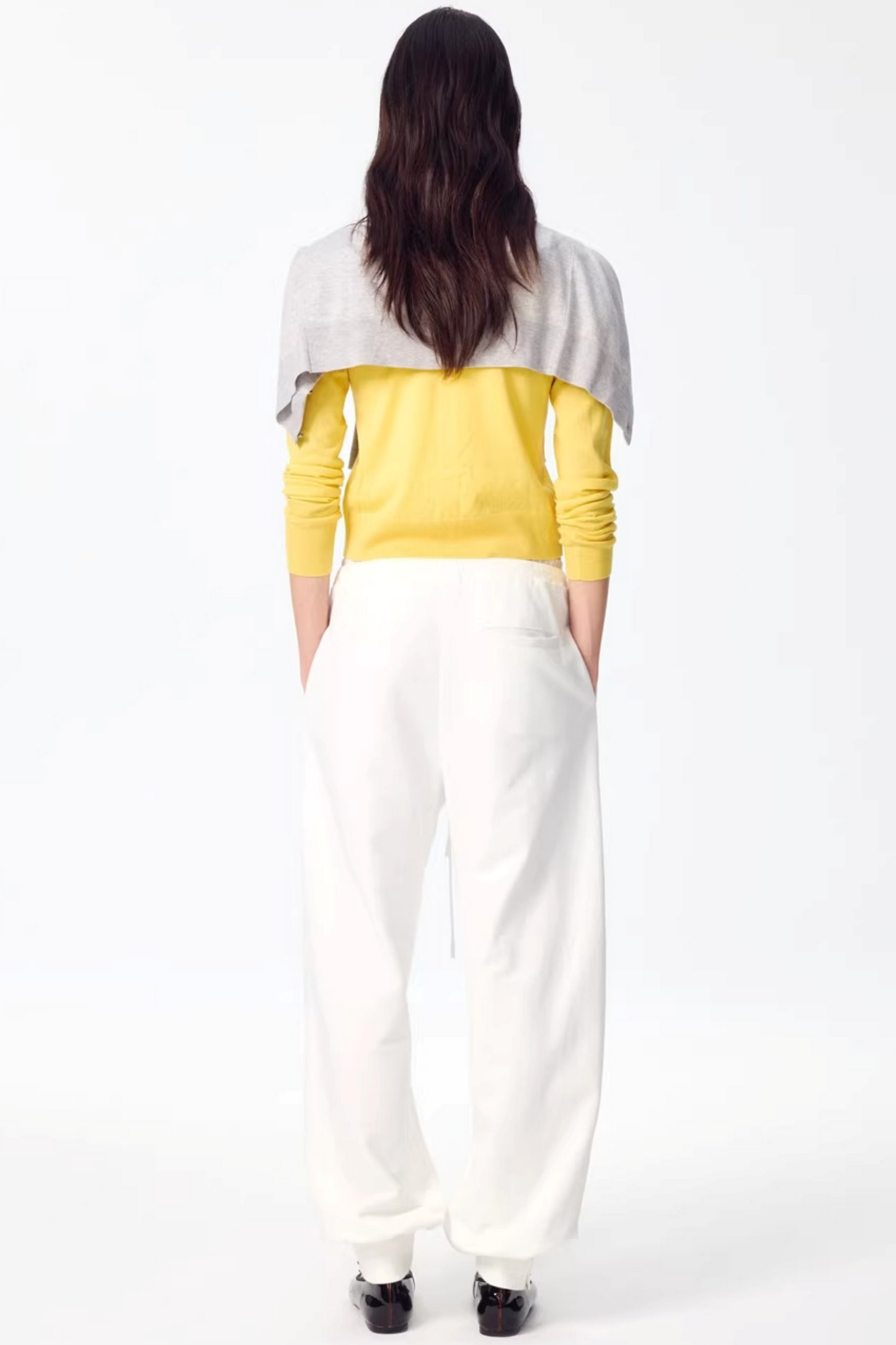 Patchwork Double Waistband Jogger Pants