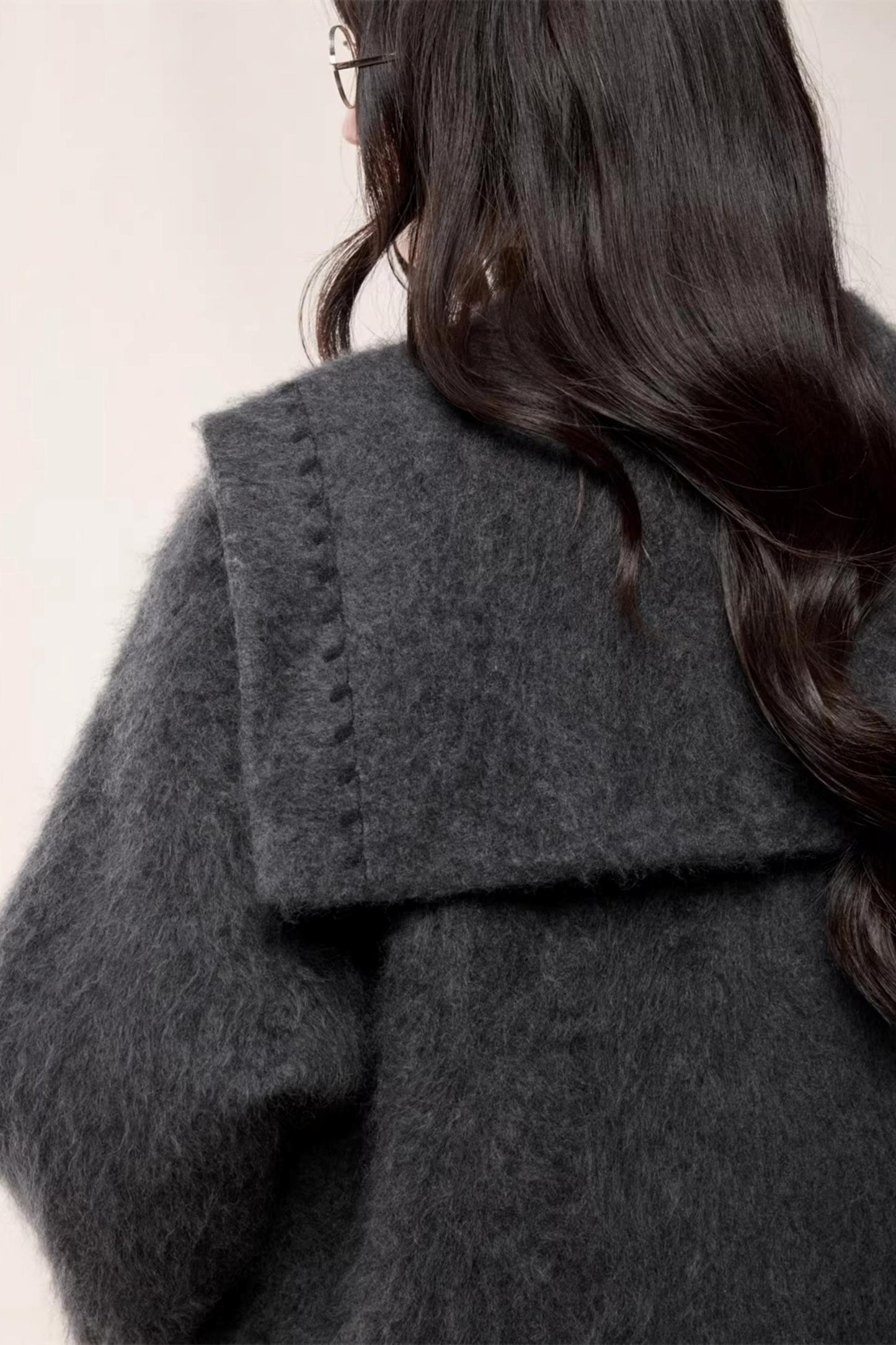 Elegant Woolen Shawl Coat