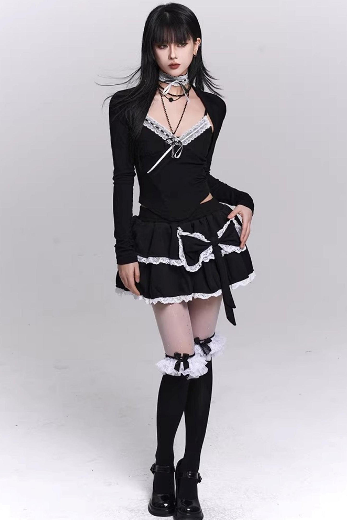 Lace-Trimmed Ghost Camisole Top