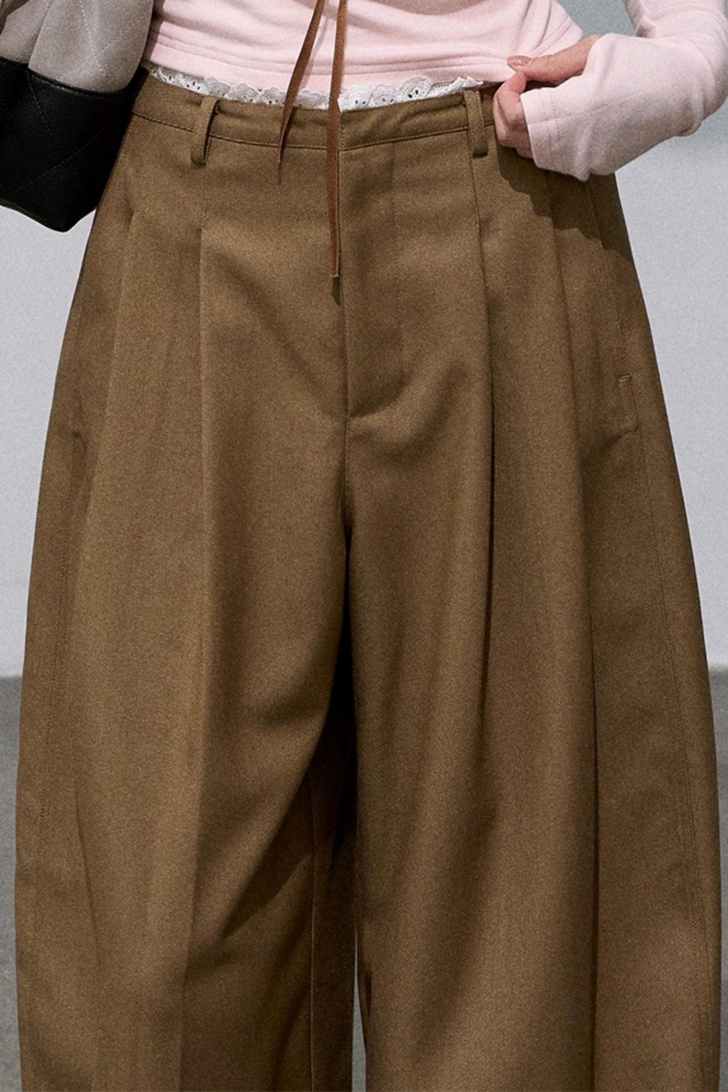 Lazy Lace Drape Suit Pants