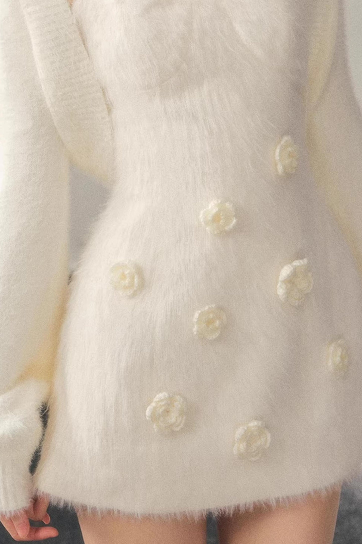 Three-Dimensional Floral Winter Dress