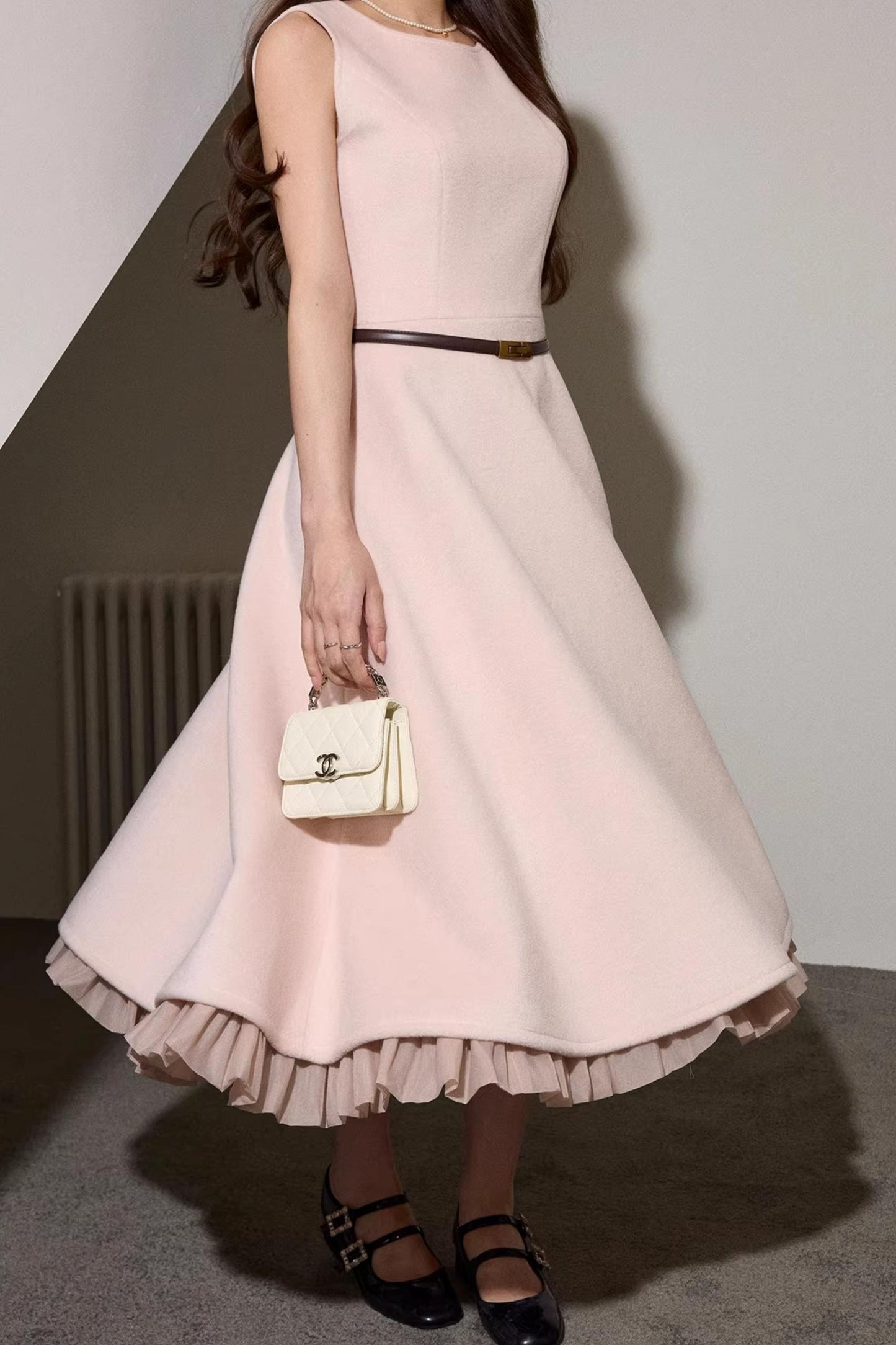 Elegant Wool Dress Short Coat Set-Up