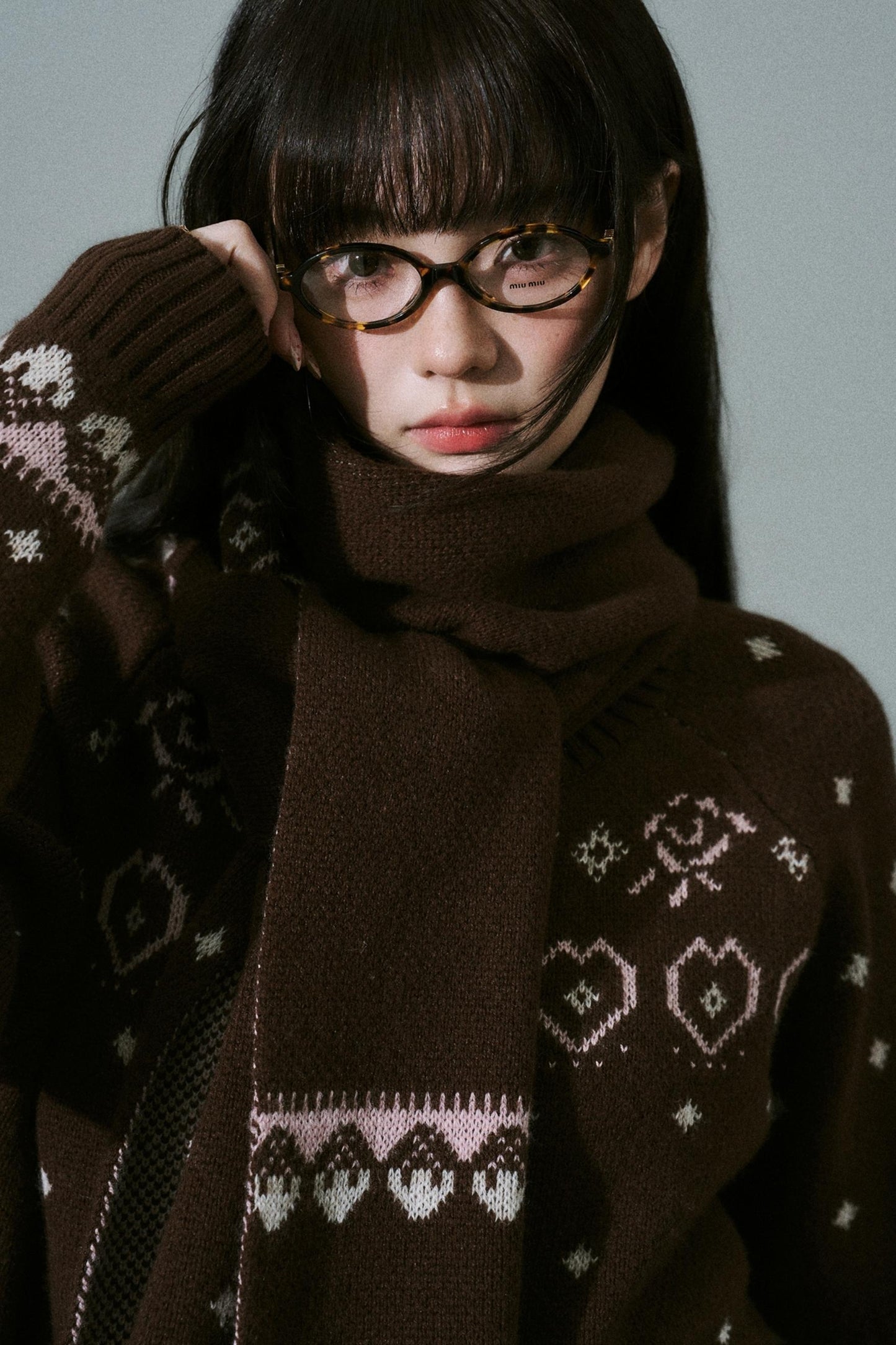 Fair Isle Wool Cardigan Top