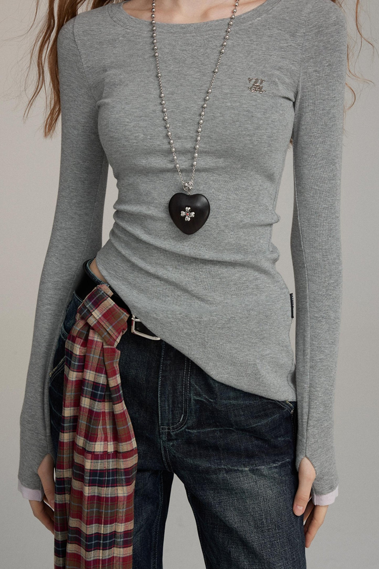 Slim Fit Schicht-Basis T-Shirt