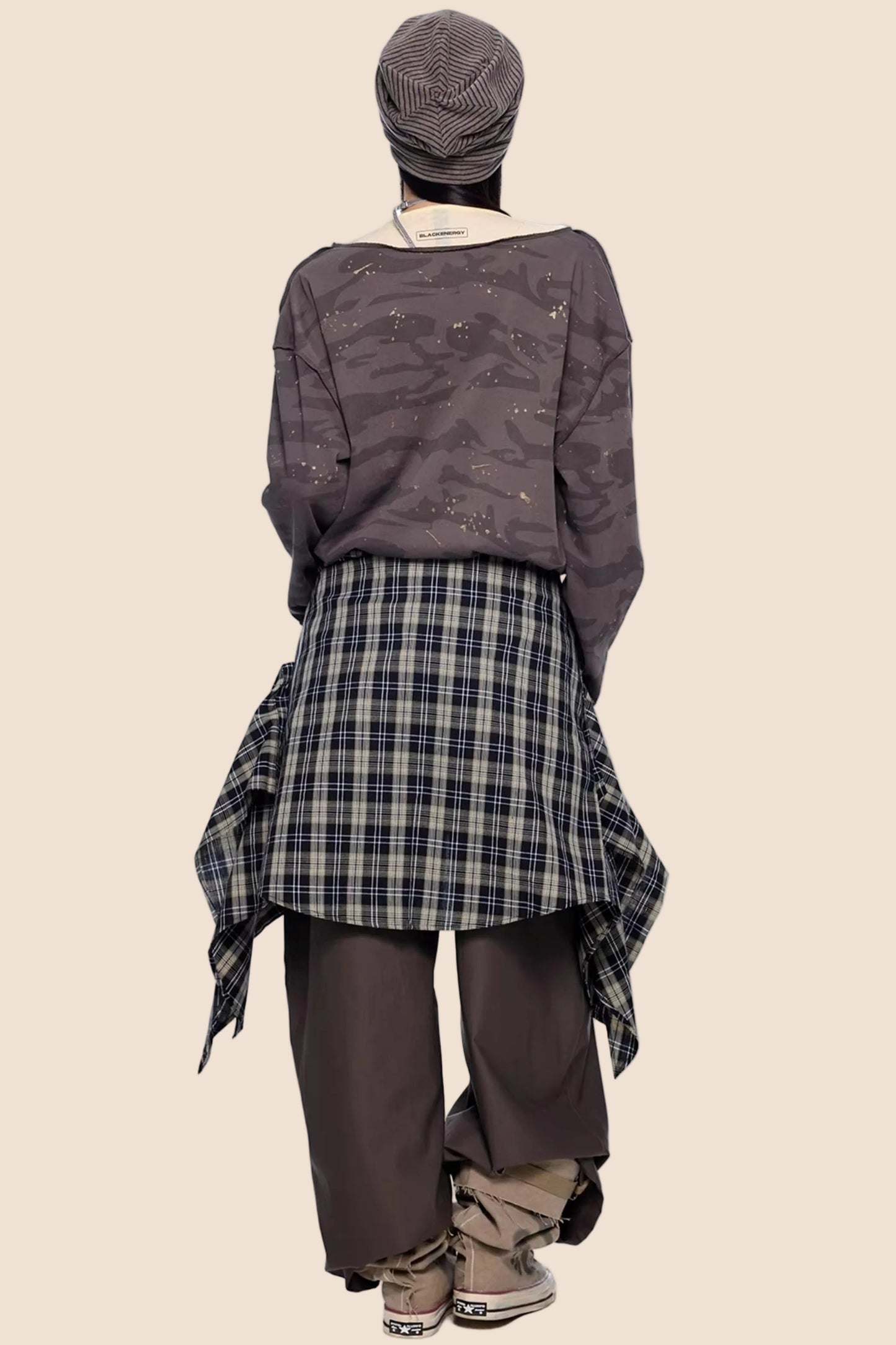 Blouse V-Cou Retro Camouflage