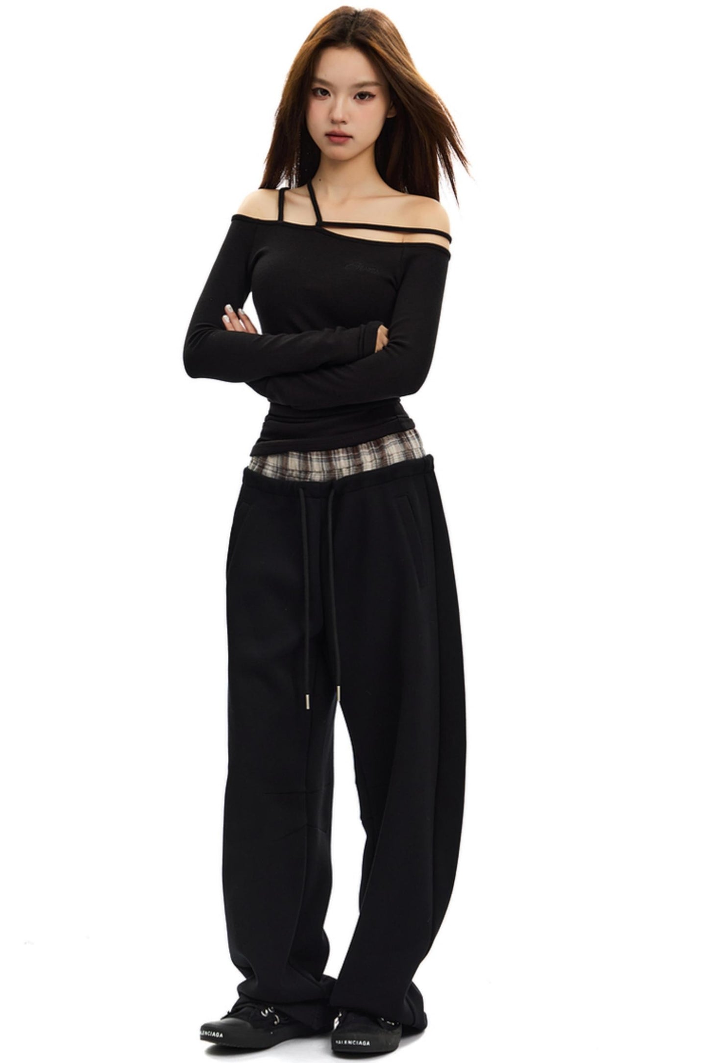 Unregelmäßiges Design mit gerafftem Taillenoberteil