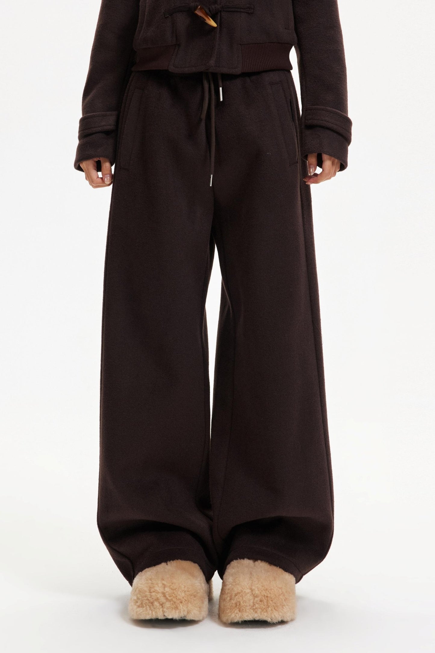 Conjunto retro de chaqueta y pantalones de lana