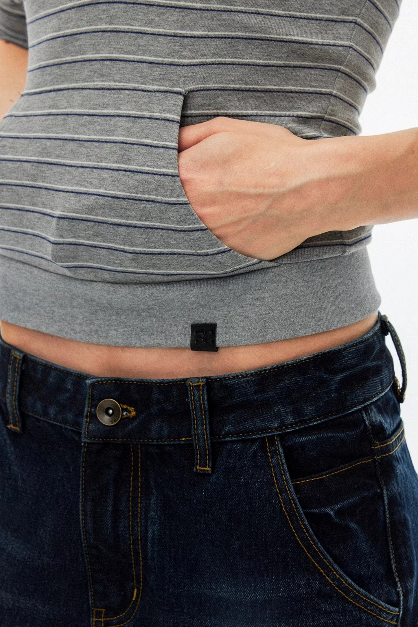 Color-Blocked Hooded Knitted Top