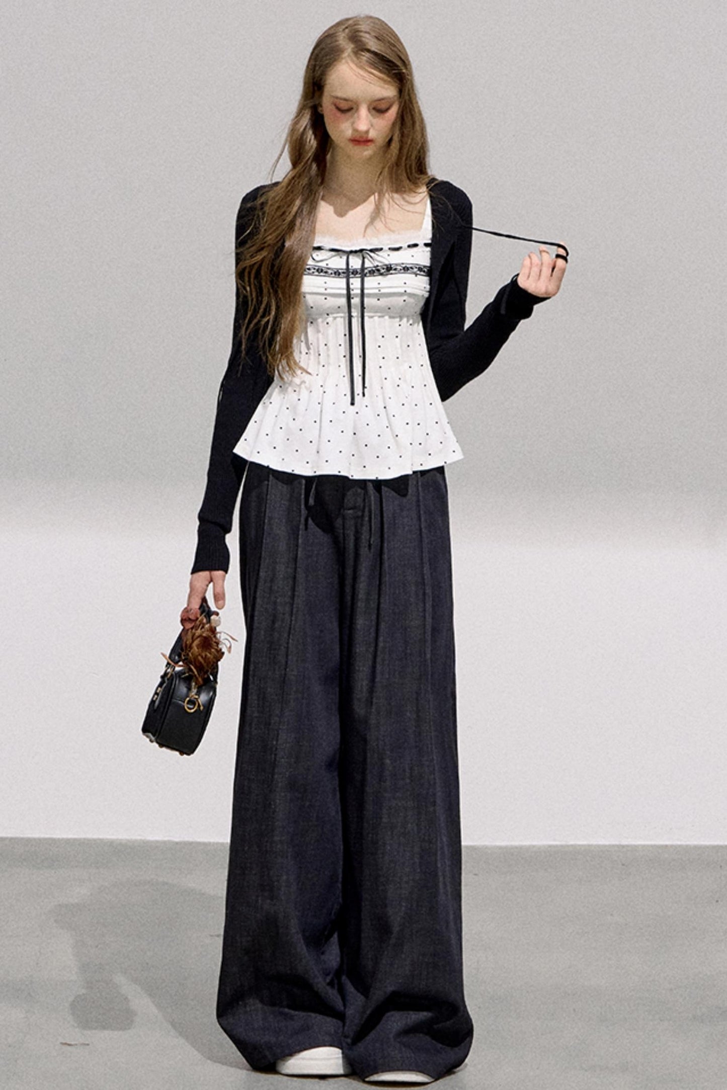 Cool Commuter Denim Wide-Leg Pants