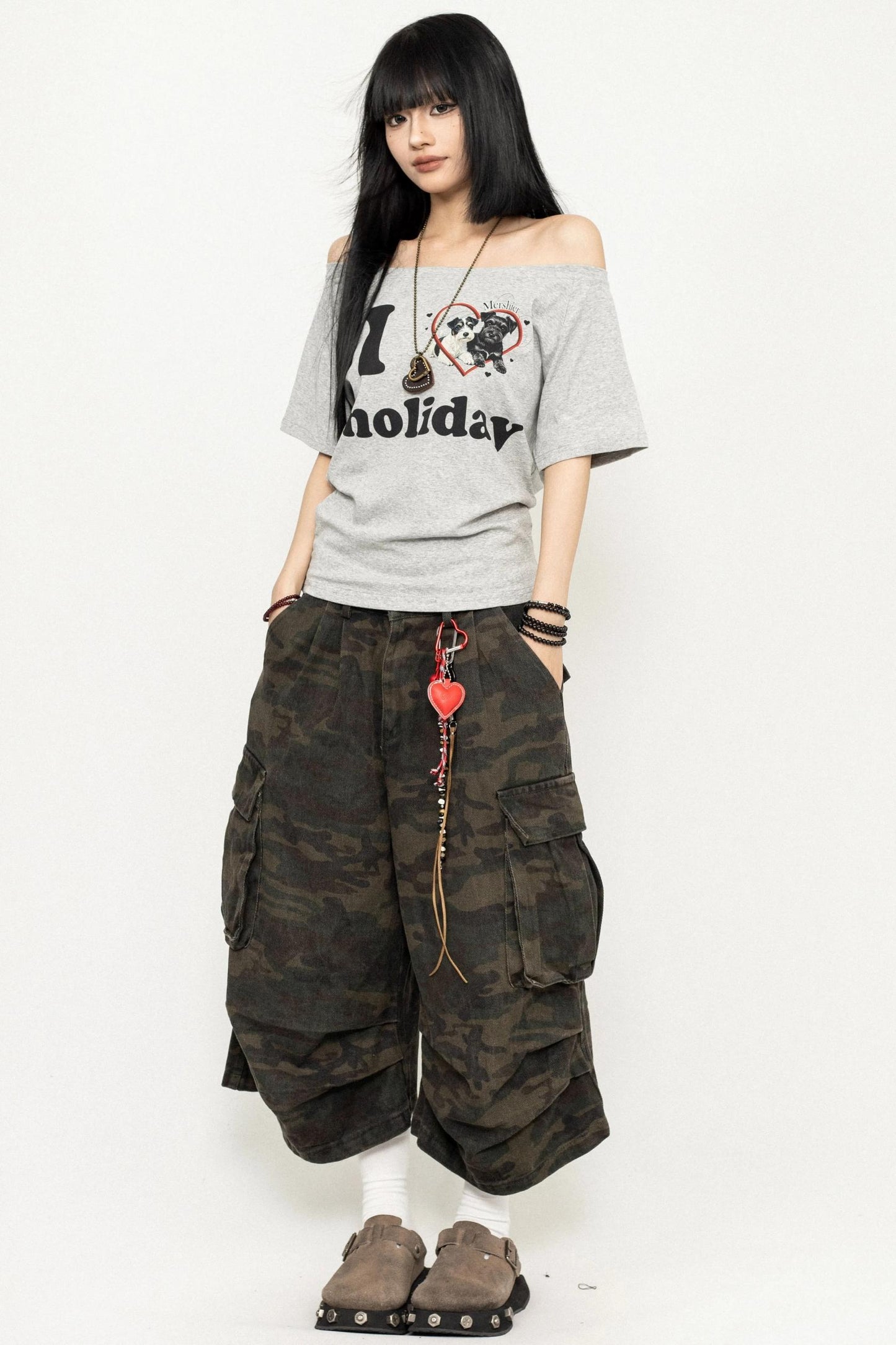 White One-Shoulder Tee