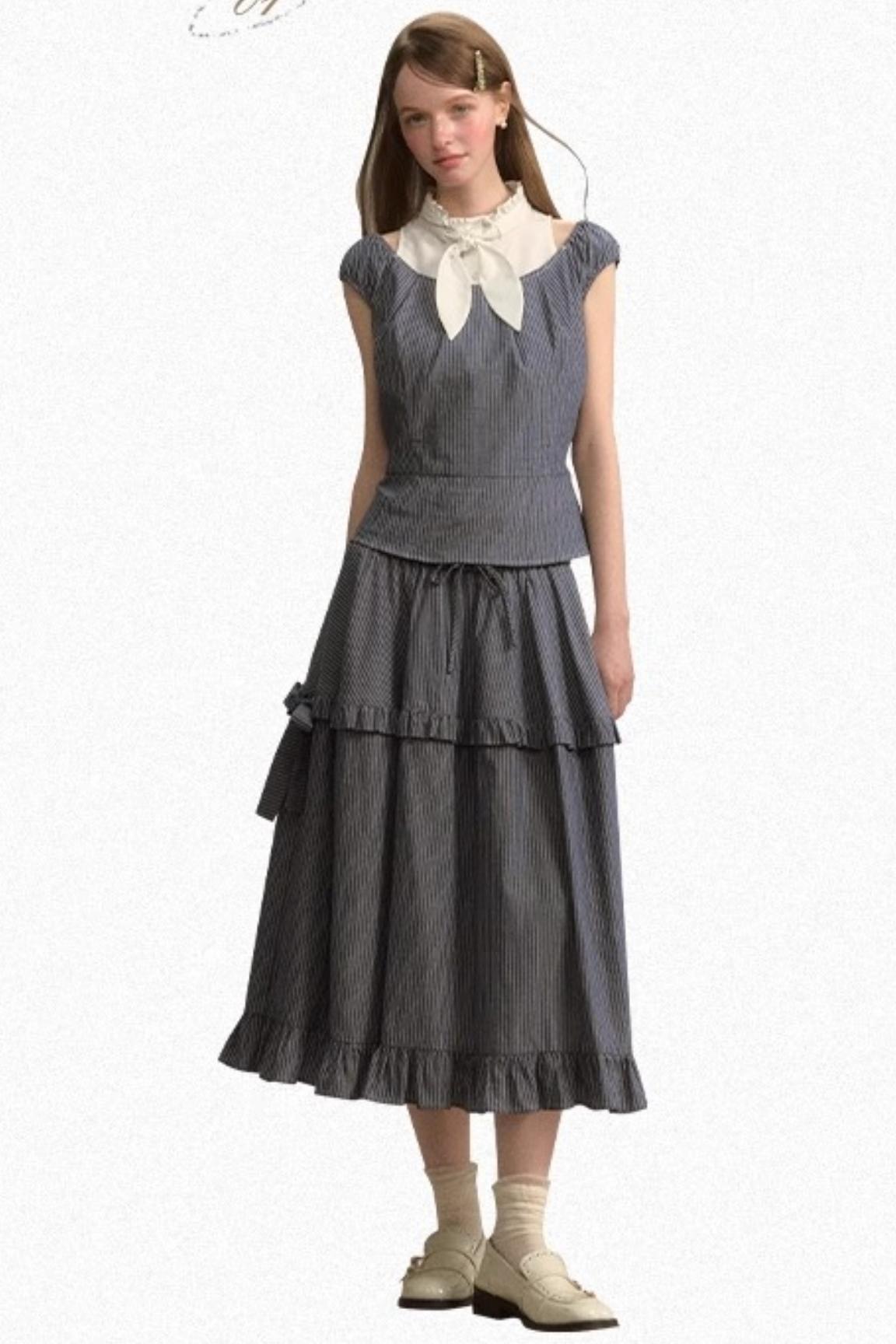 French Lace A-Line Skirt Set-Up