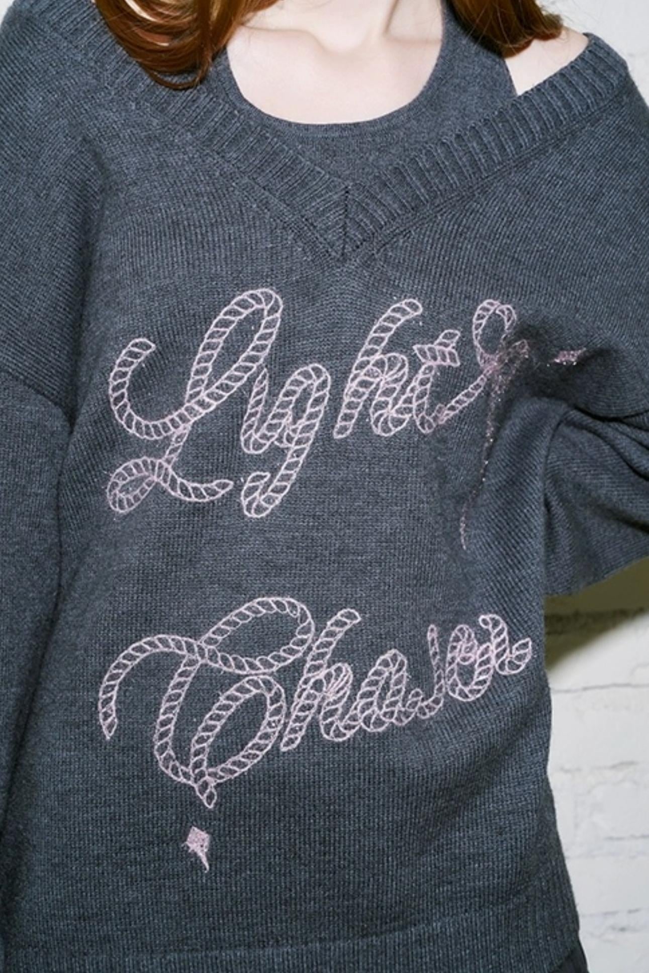 스위트 걸리 V넥 홀터넥 니트 스웨터