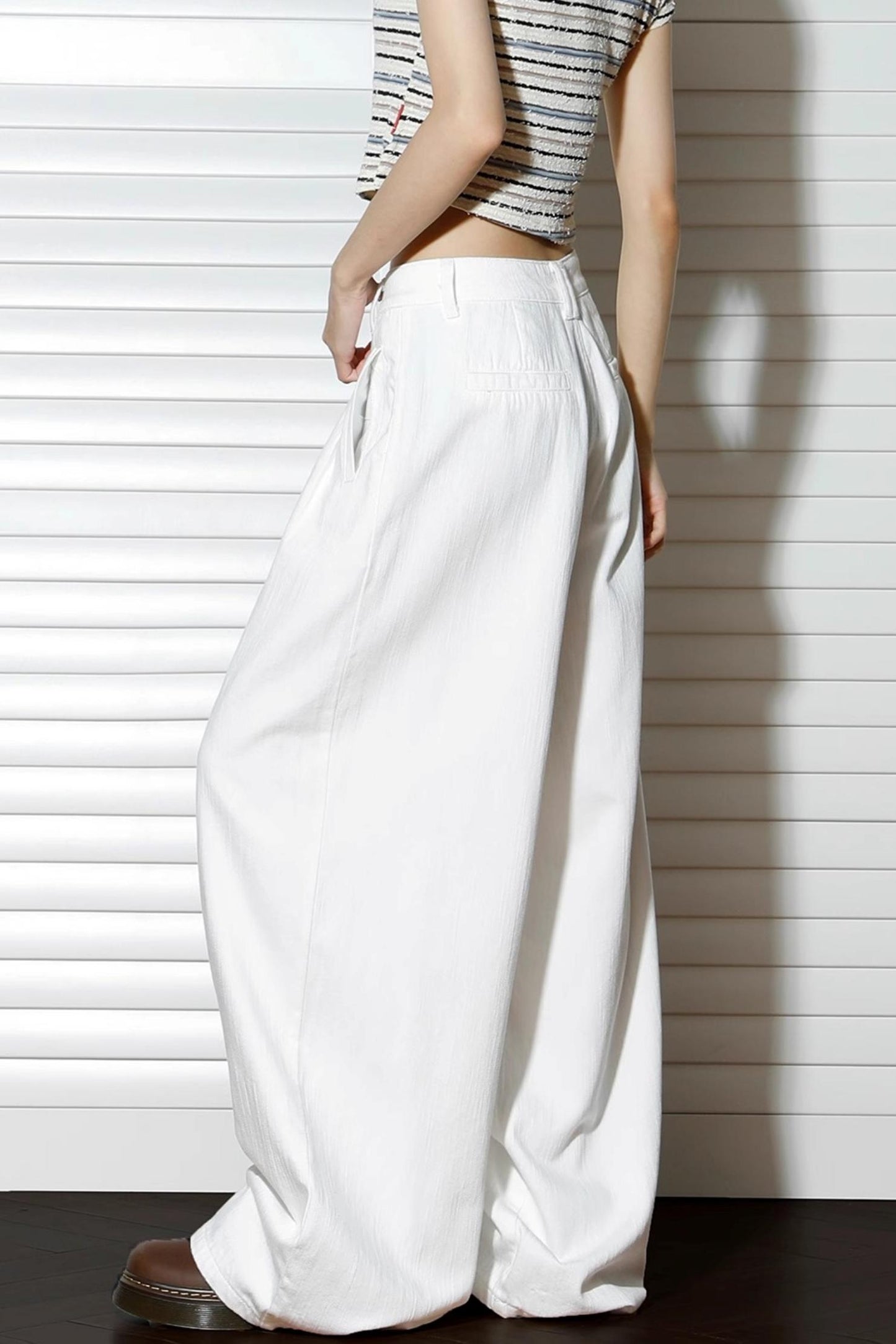 Blue Slouchy Wide Leg Pants