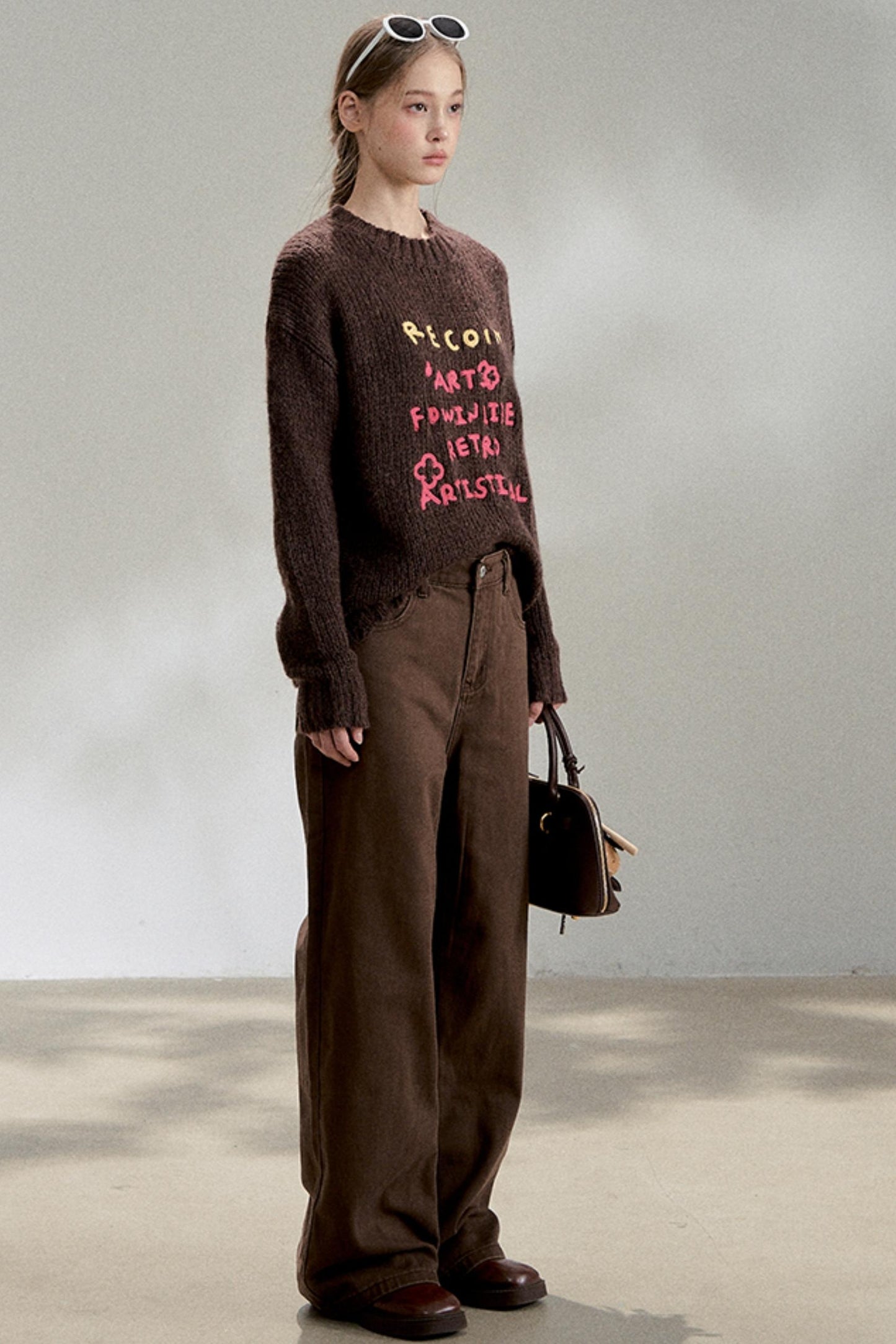 Vintage Dark Brown Straight Jeans