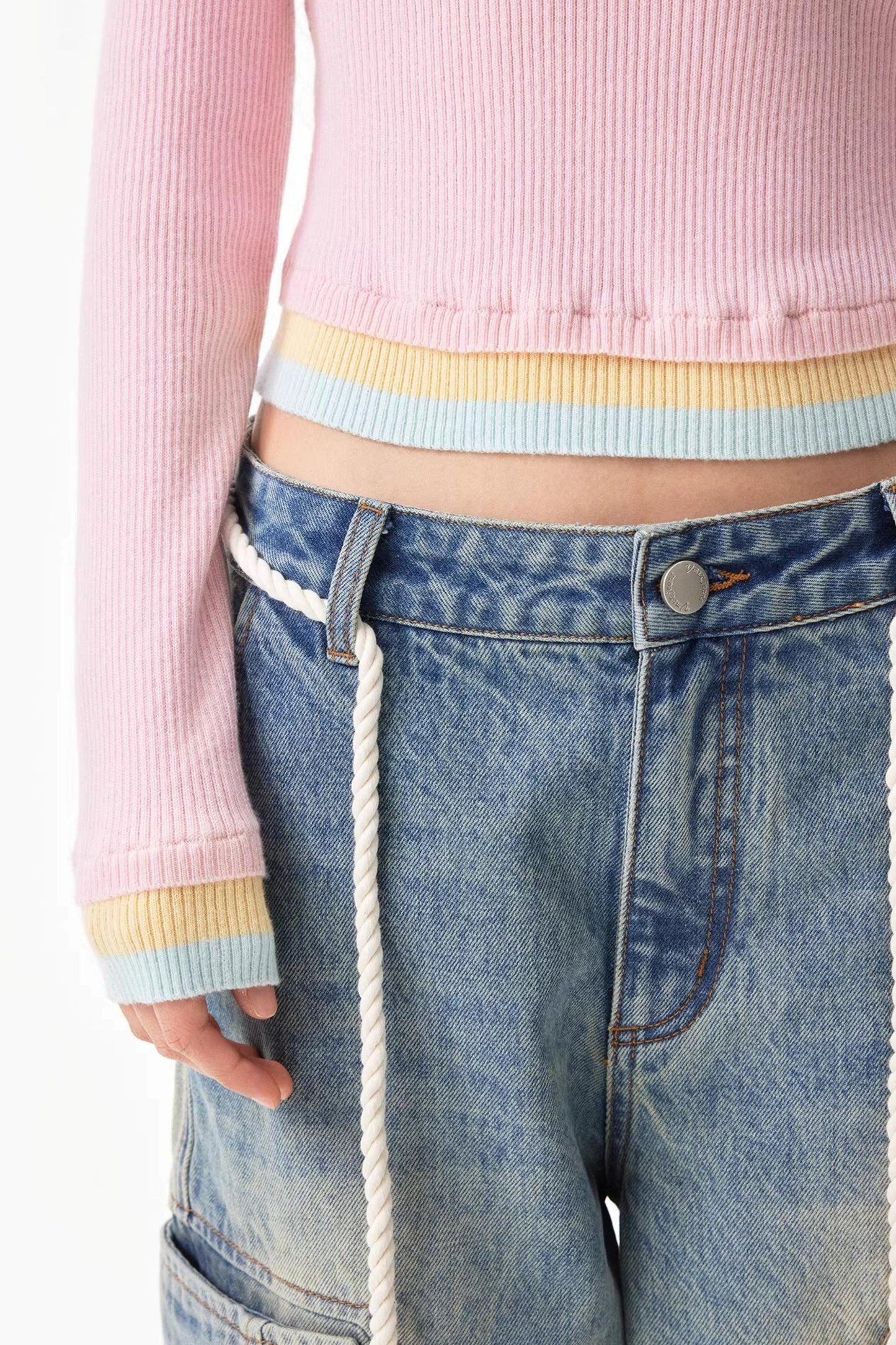 Dopamine Patchwork Knit Sweater