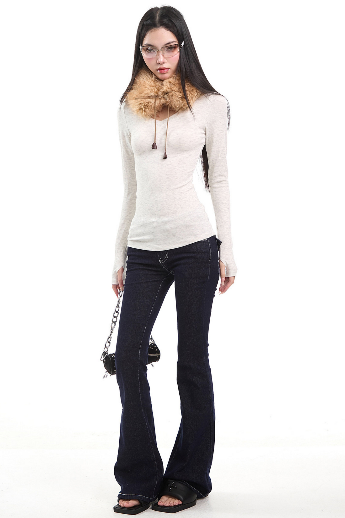 Floral Gray Knit Top