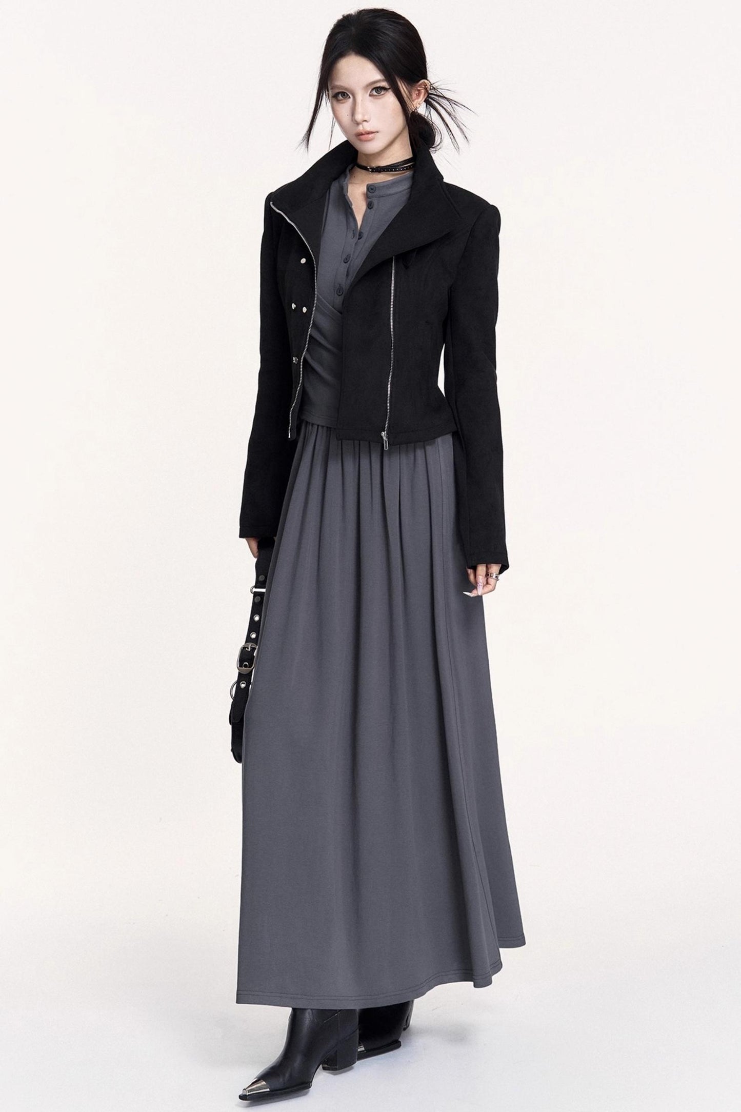 Light Silhouette Stretch Knit Vest Dress