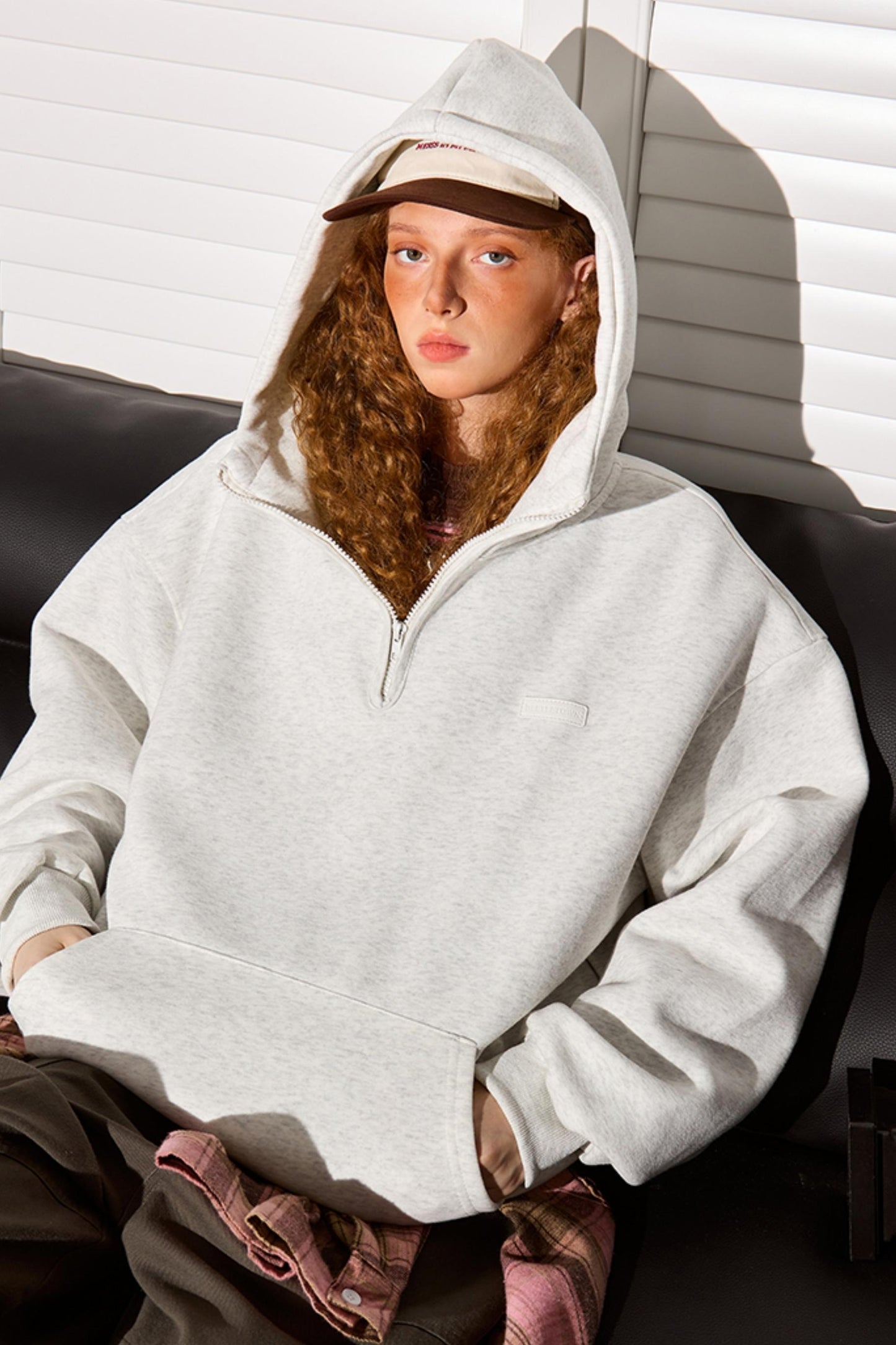 Loose Fit Half-Zip Top