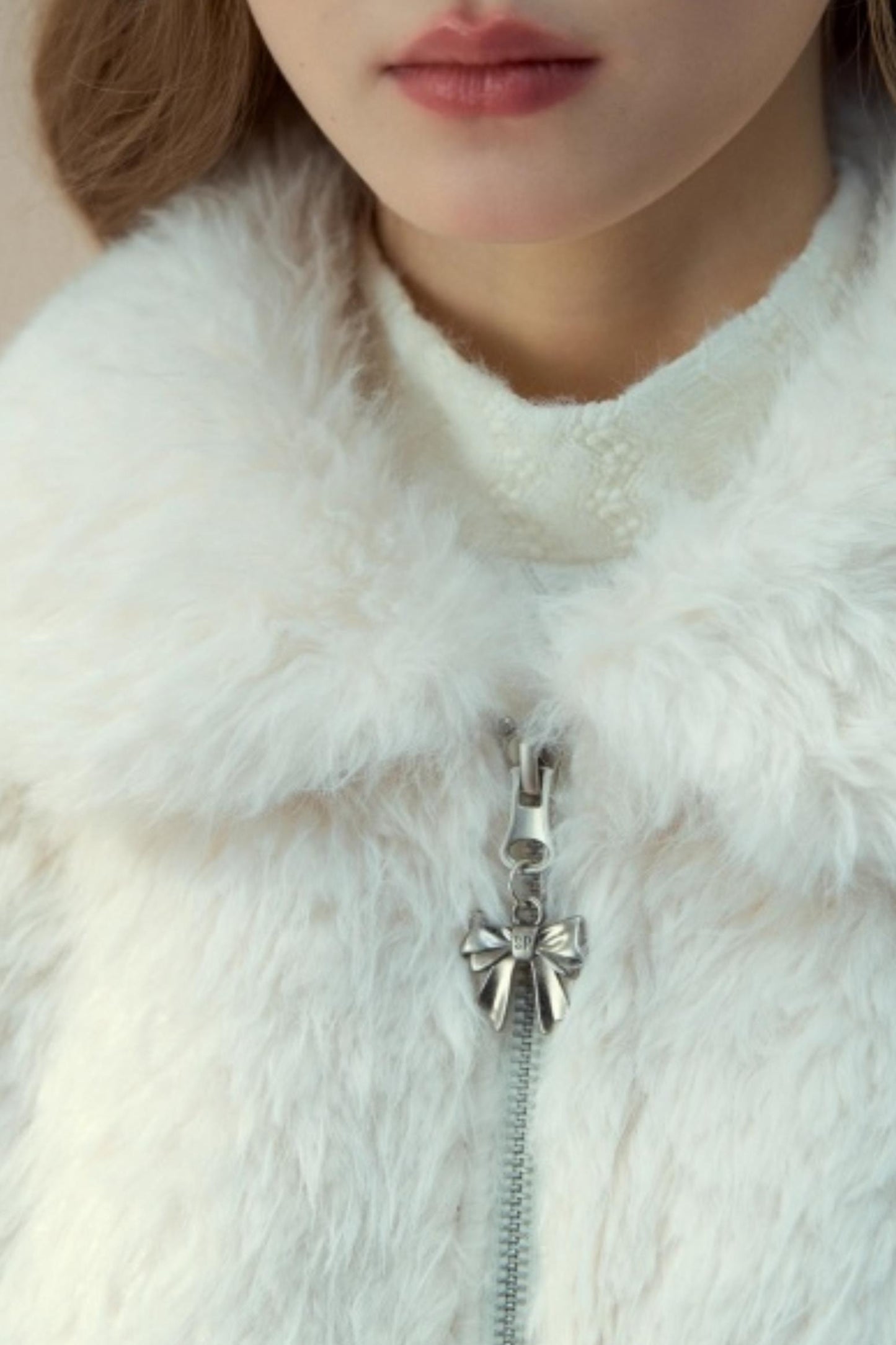 Fur Patchwork Fleece Zipper Jacket