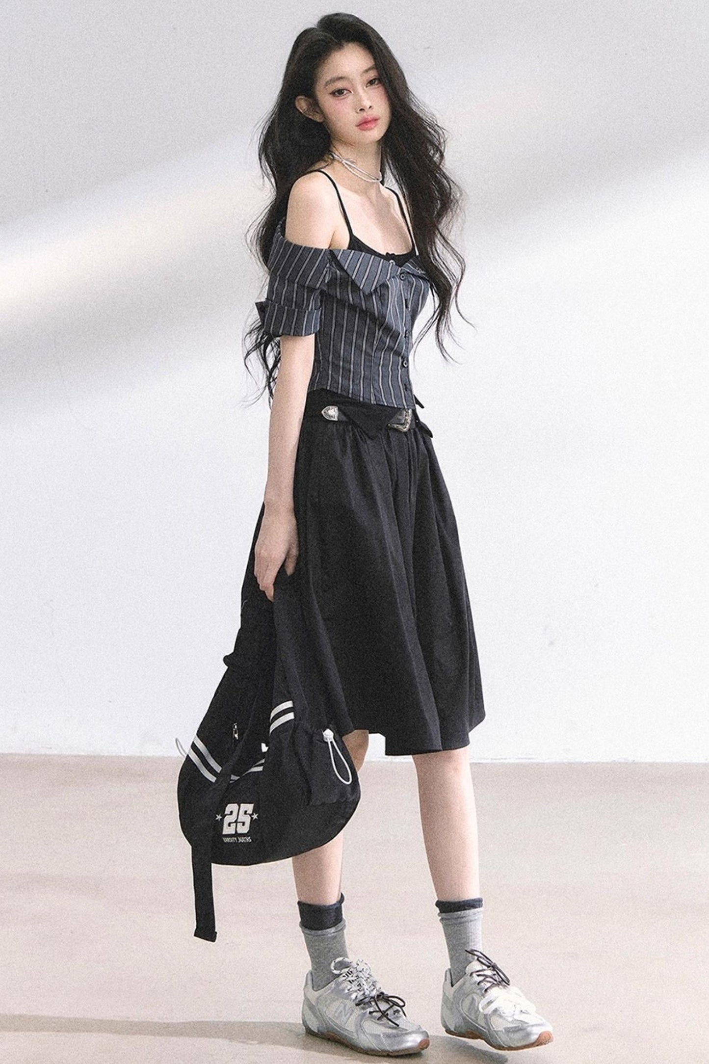 Kyoto Striped Short-Sleeved Sunscreen Top