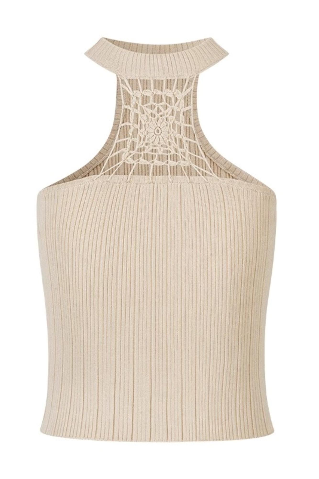 Weave Knit Bustier Top