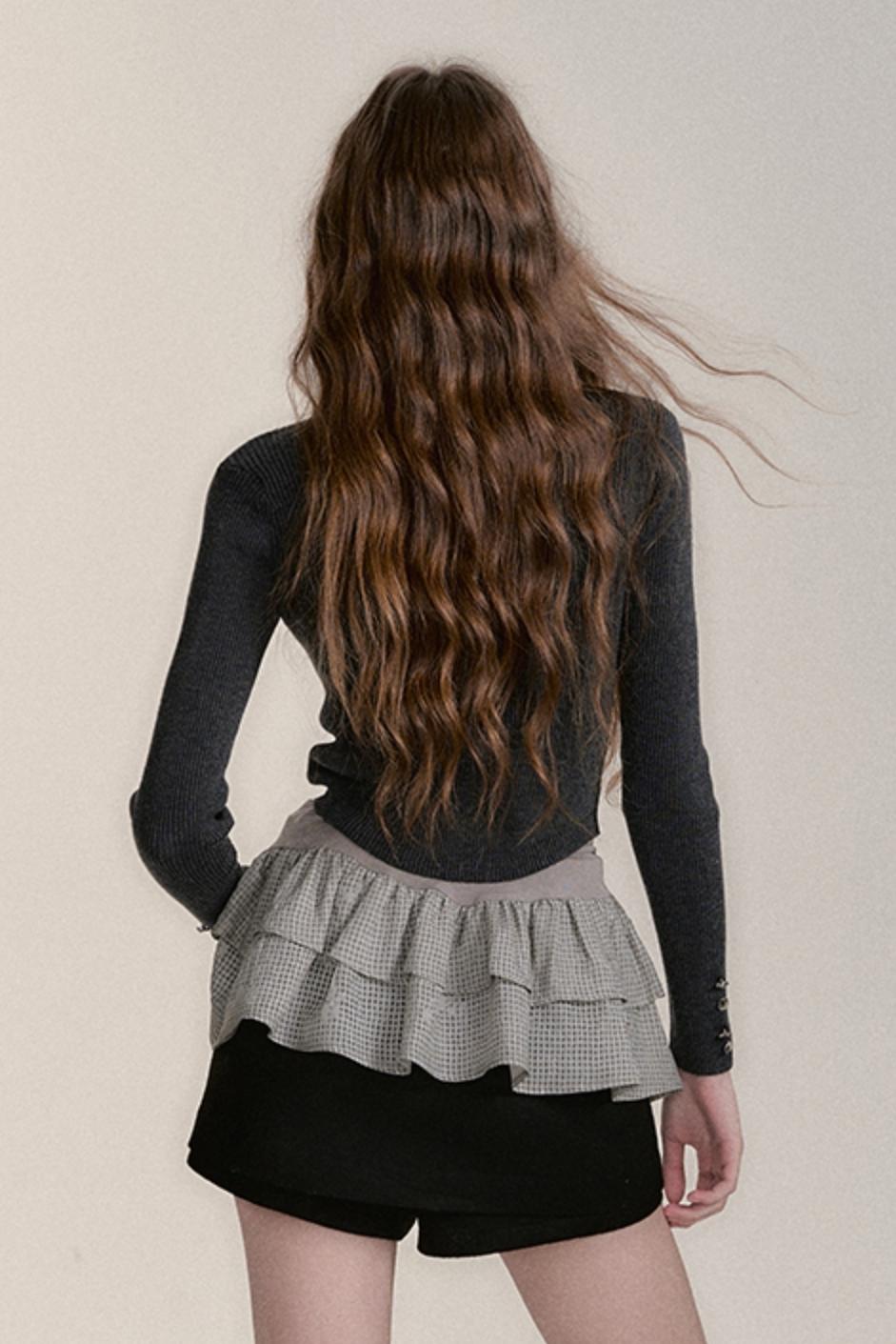 슬림 울 버튼 가디건