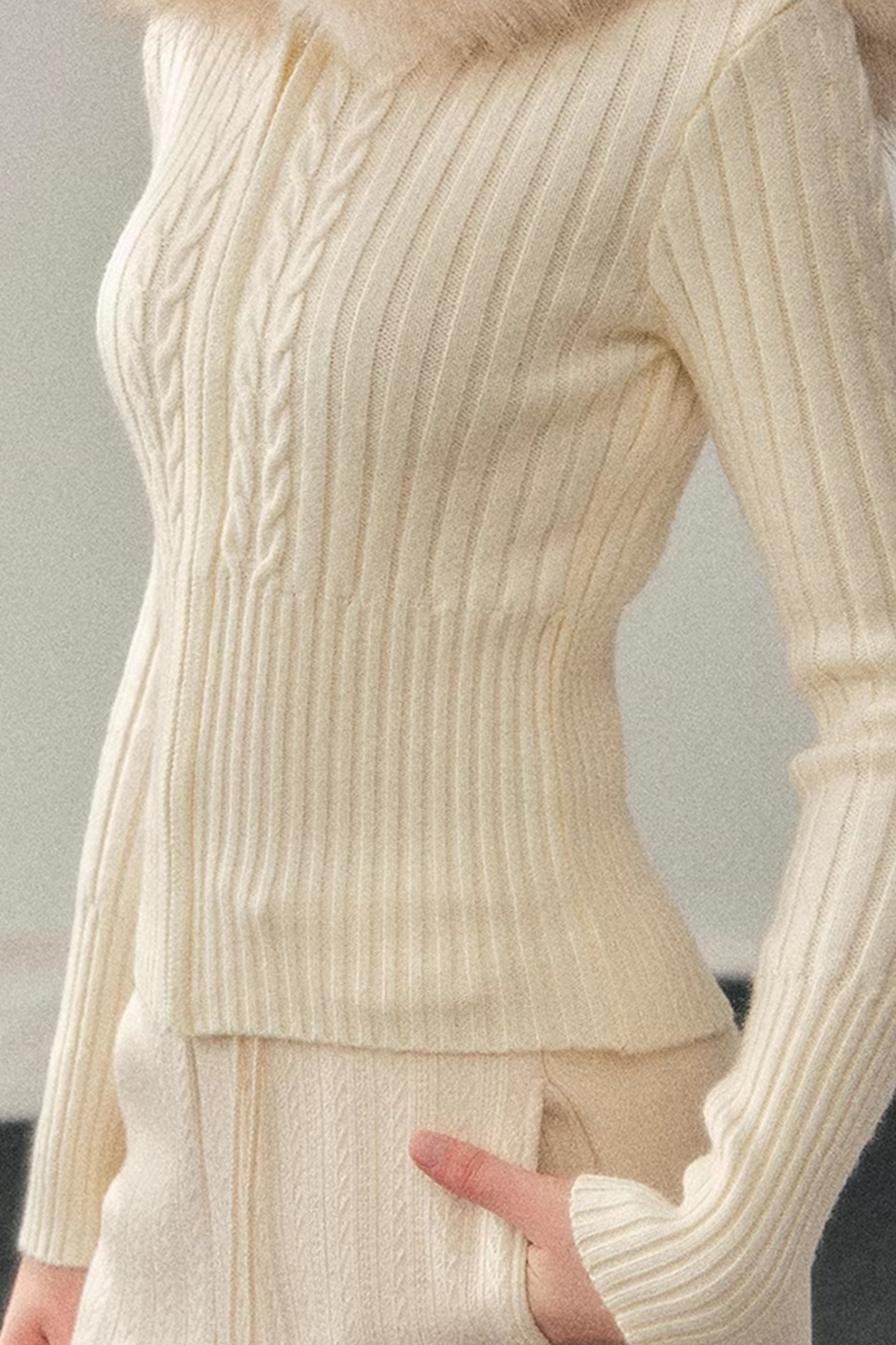 Hooded Knitted Sweater Jacket