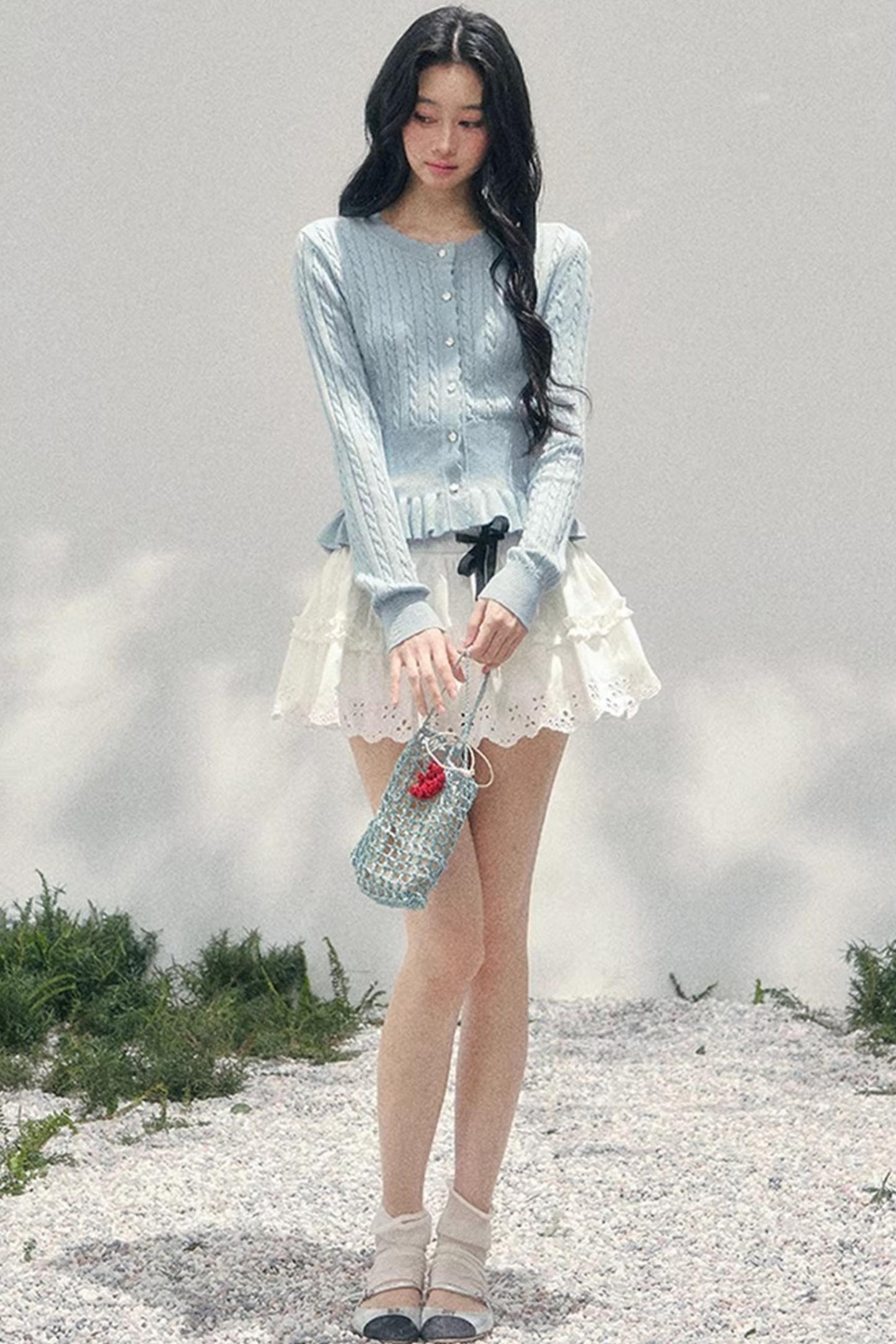 Pearl Soft Ode Ruffle Sweater