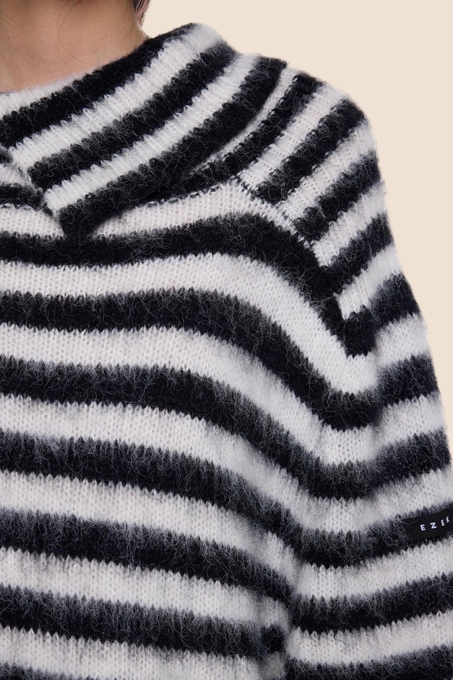 Irregular Lapel Knit Sweater