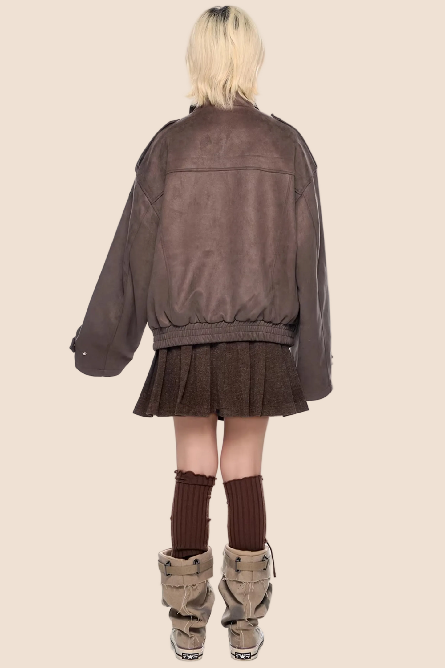 Maillard Faux Suede Retro Jacket