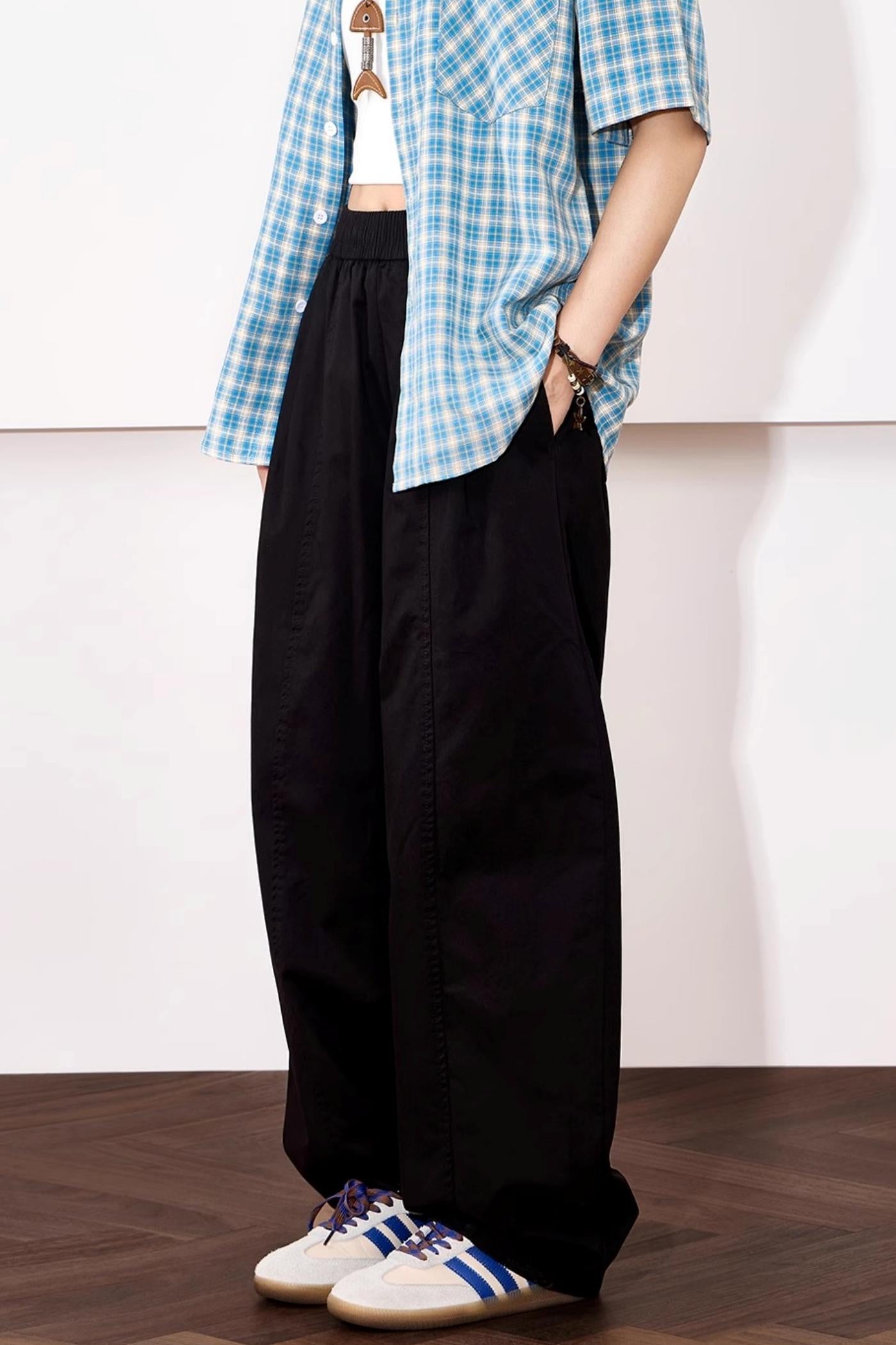 Relaxed Wide-Leg Cotton Pants