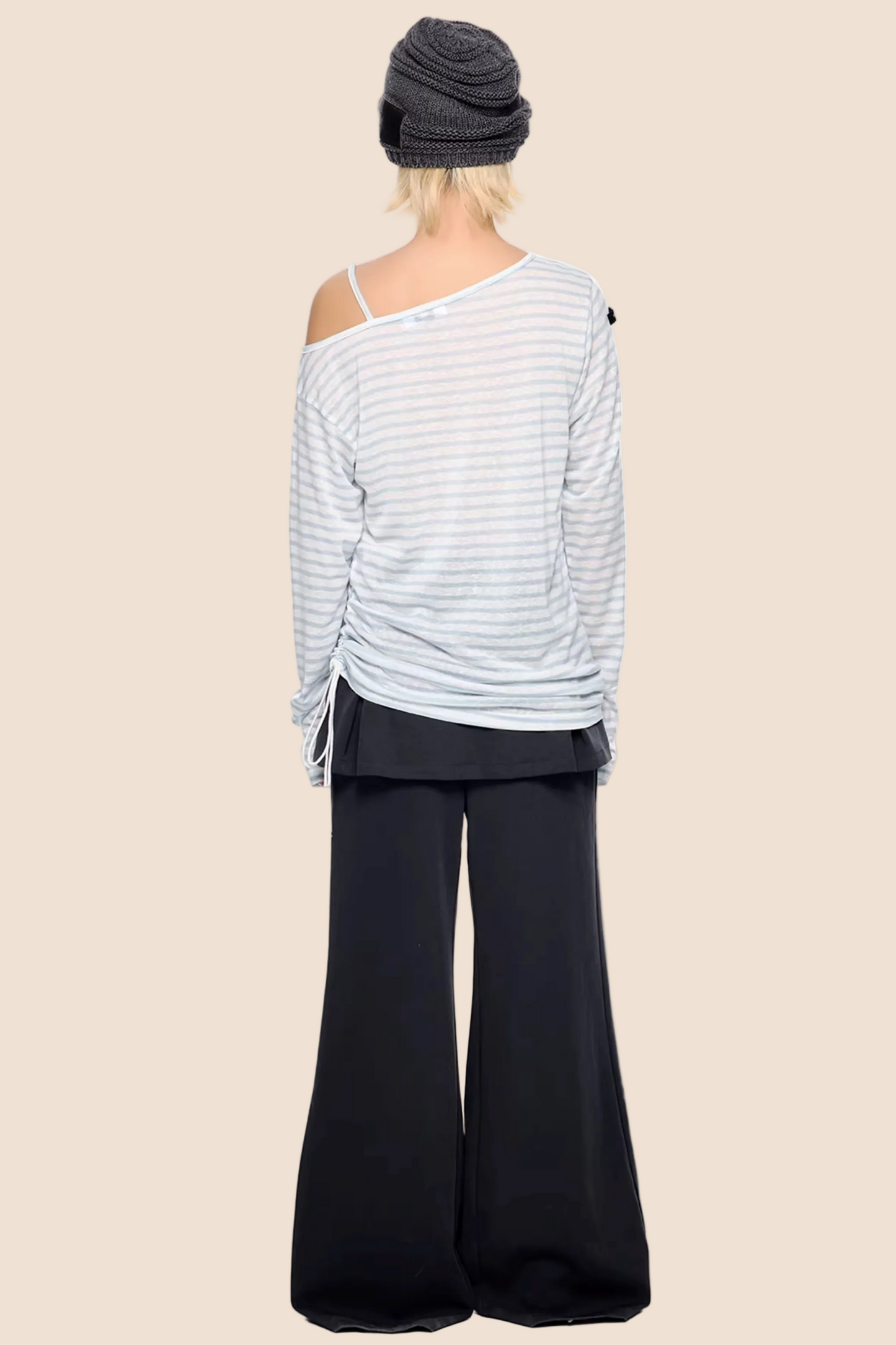 Off-Shoulder Deer Print Blouse