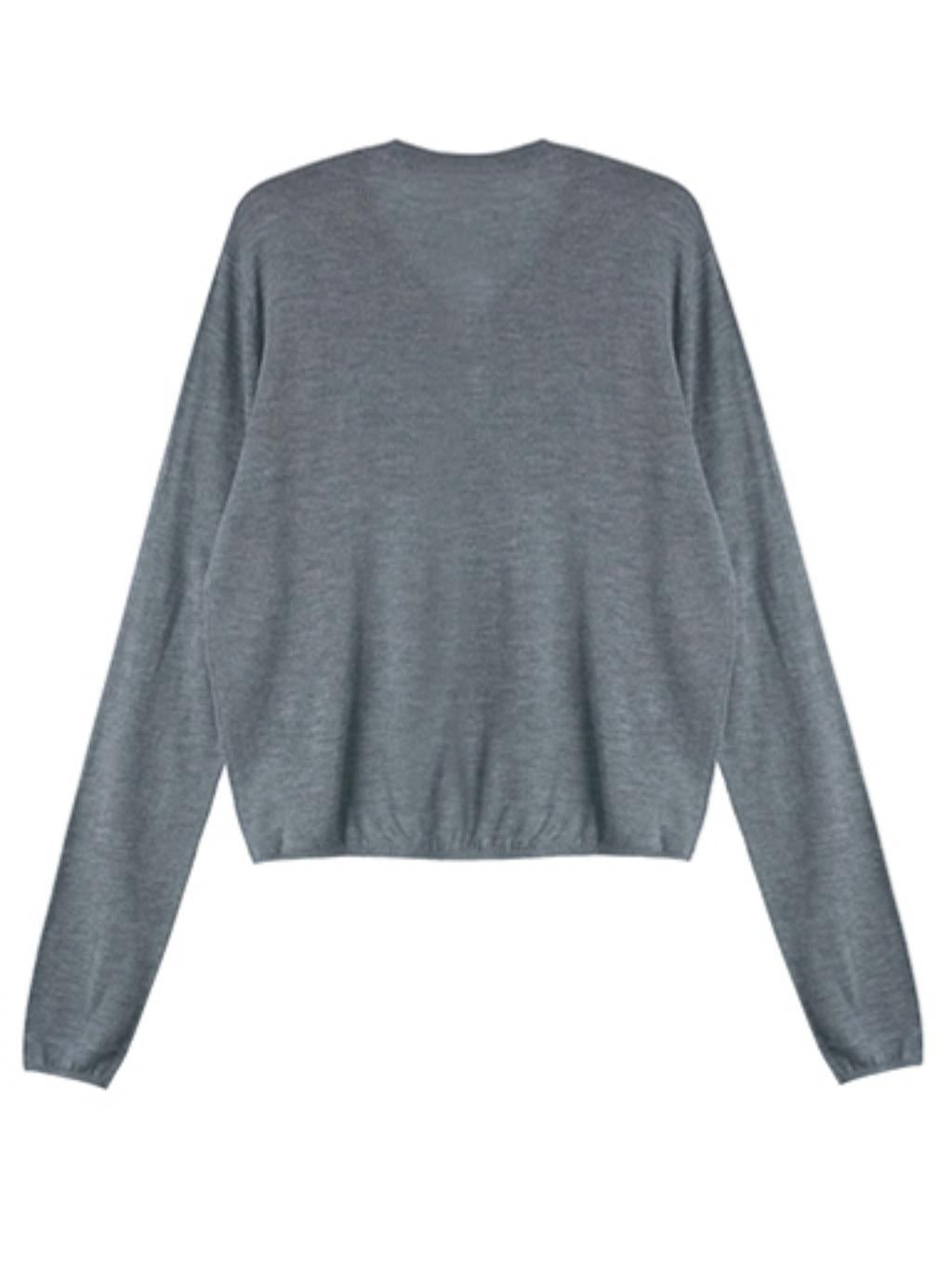 다채로운 라운드 넥 울 가디건