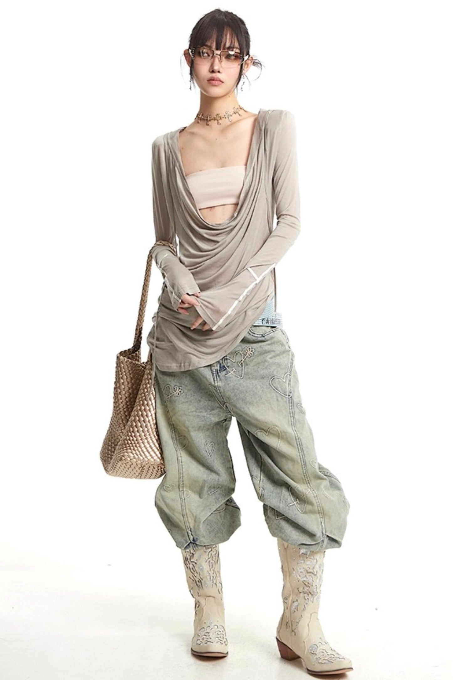 Vintage Love Wide-Leg Denim Trousers